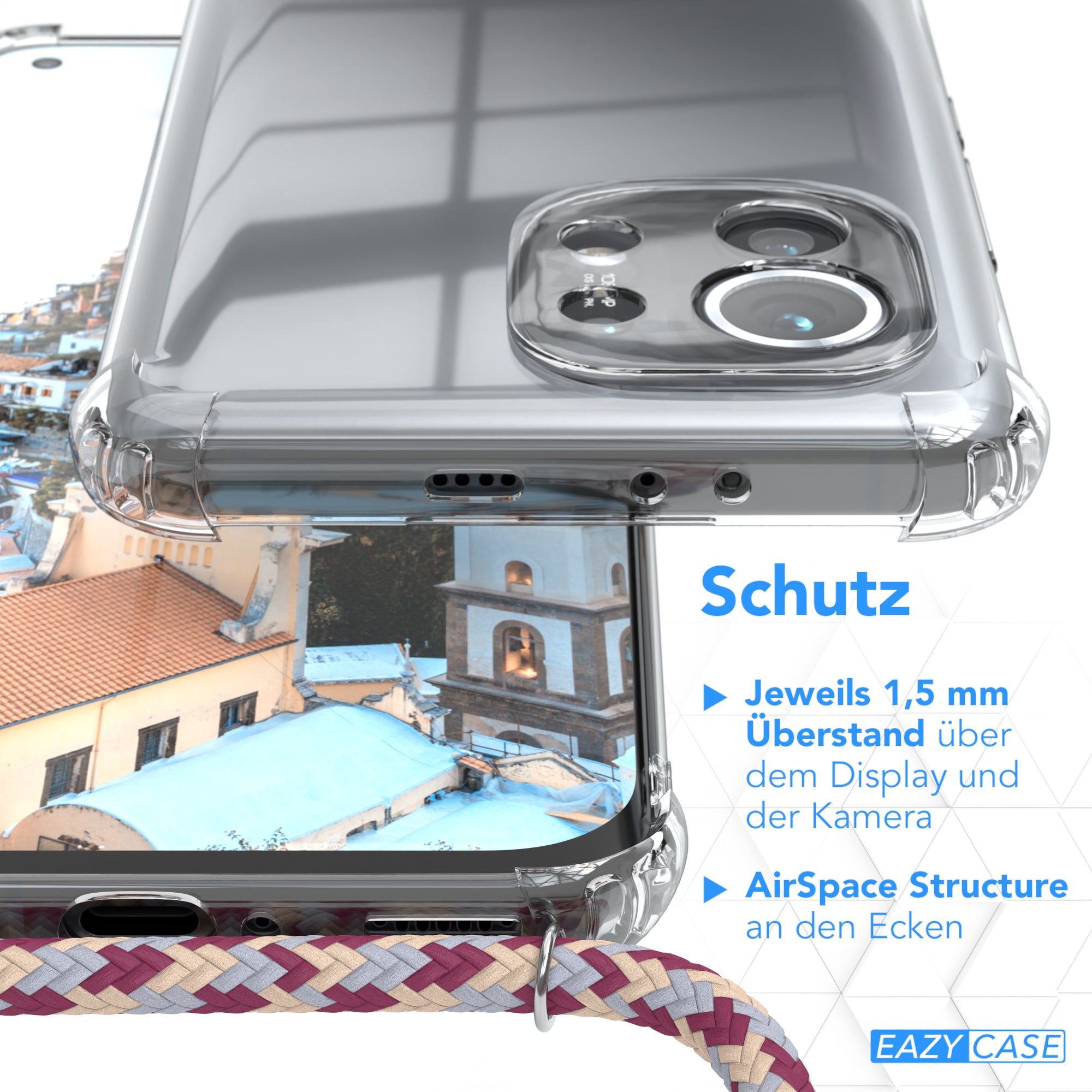 Xiaomi Mi 11 5G transparente Hülle + Kordel
