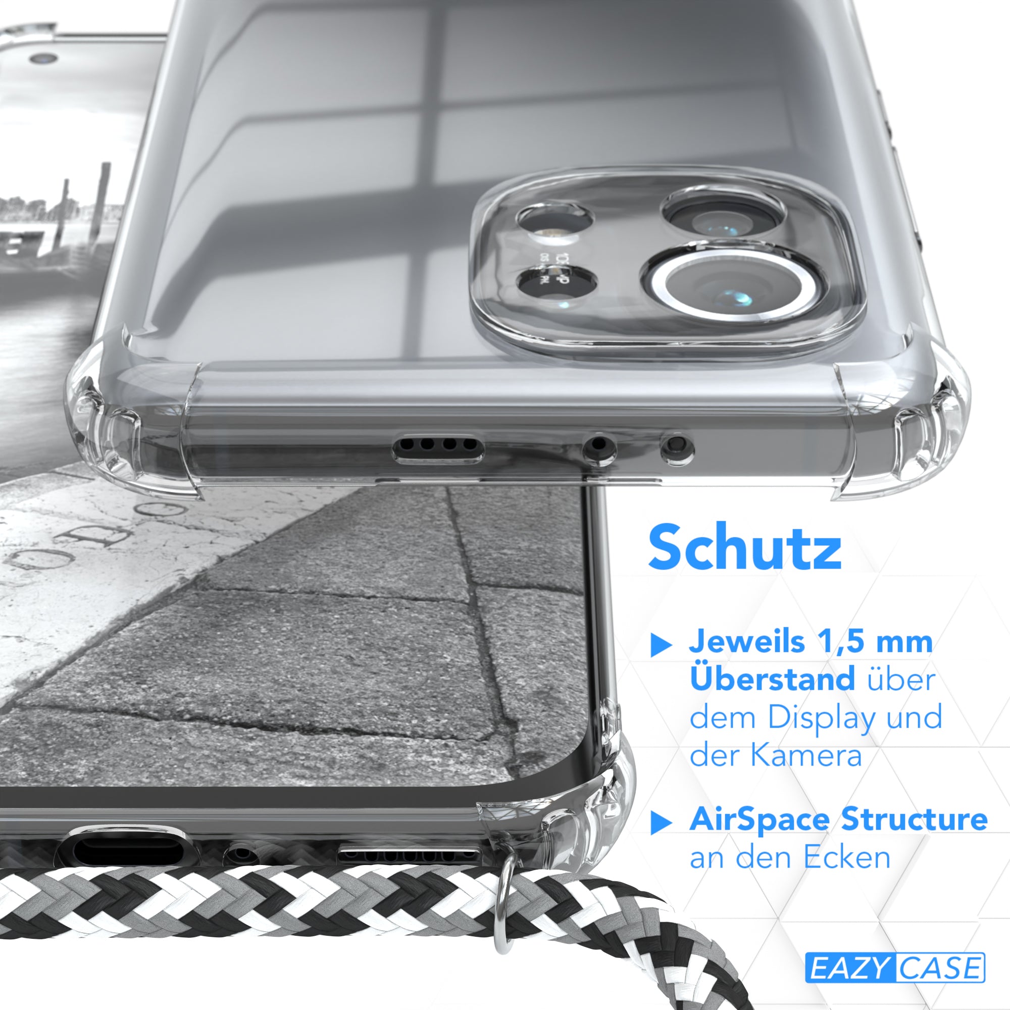 Xiaomi Mi 11 5G transparente Hülle + Kordel