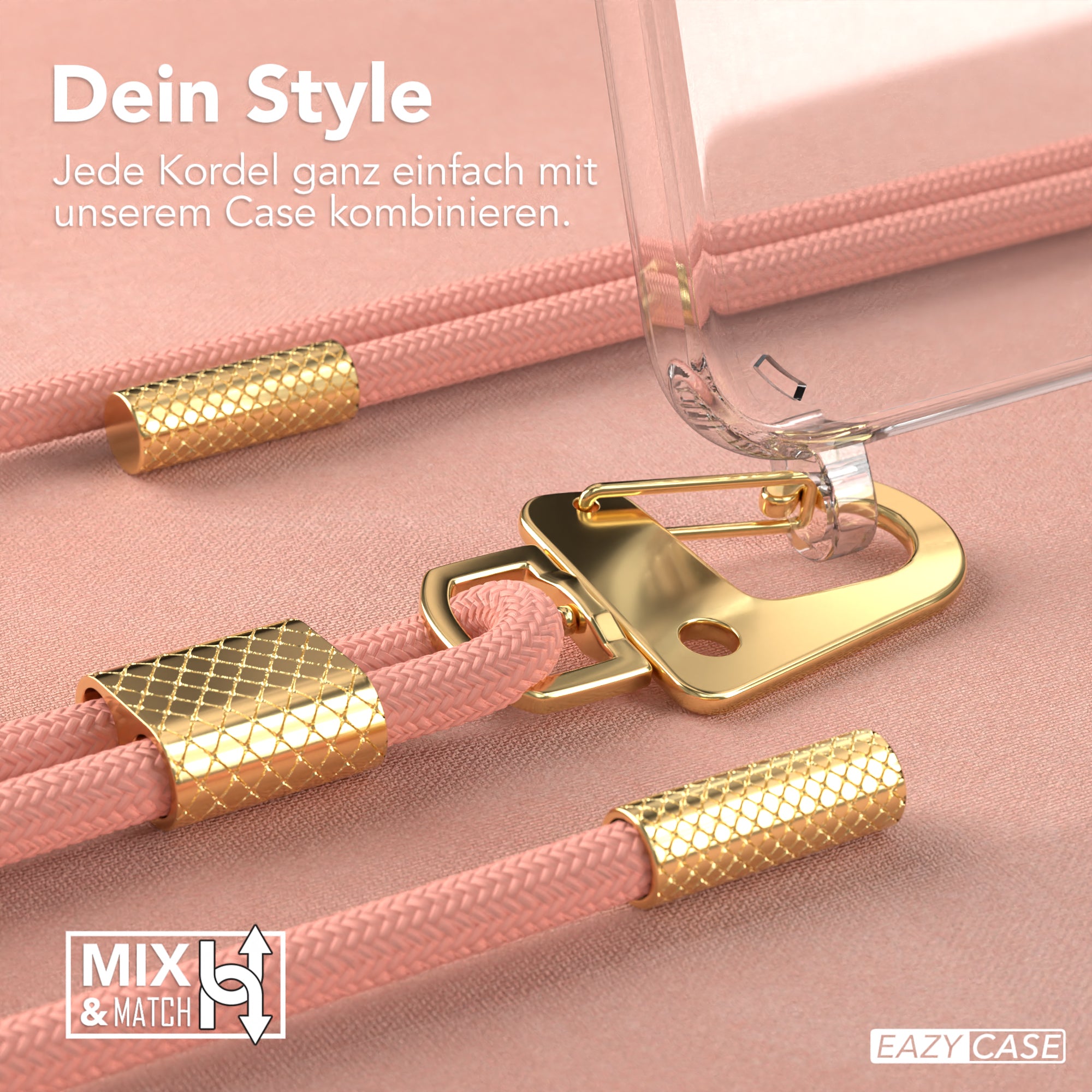 Galaxy S23 Plus Hülle + Kordel mit Karabinern