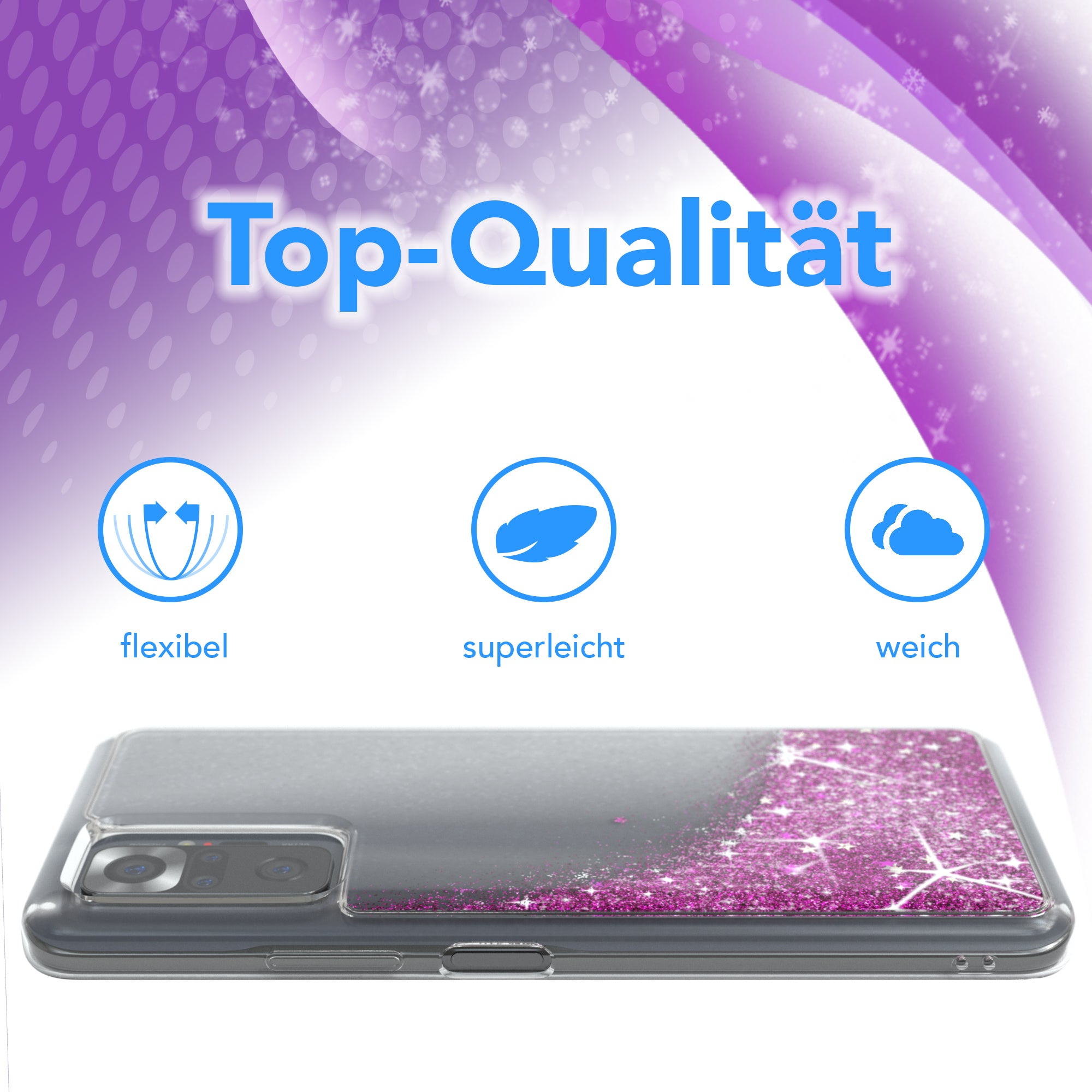 Xiaomi Redmi Note 10 Pro Glitzerhülle