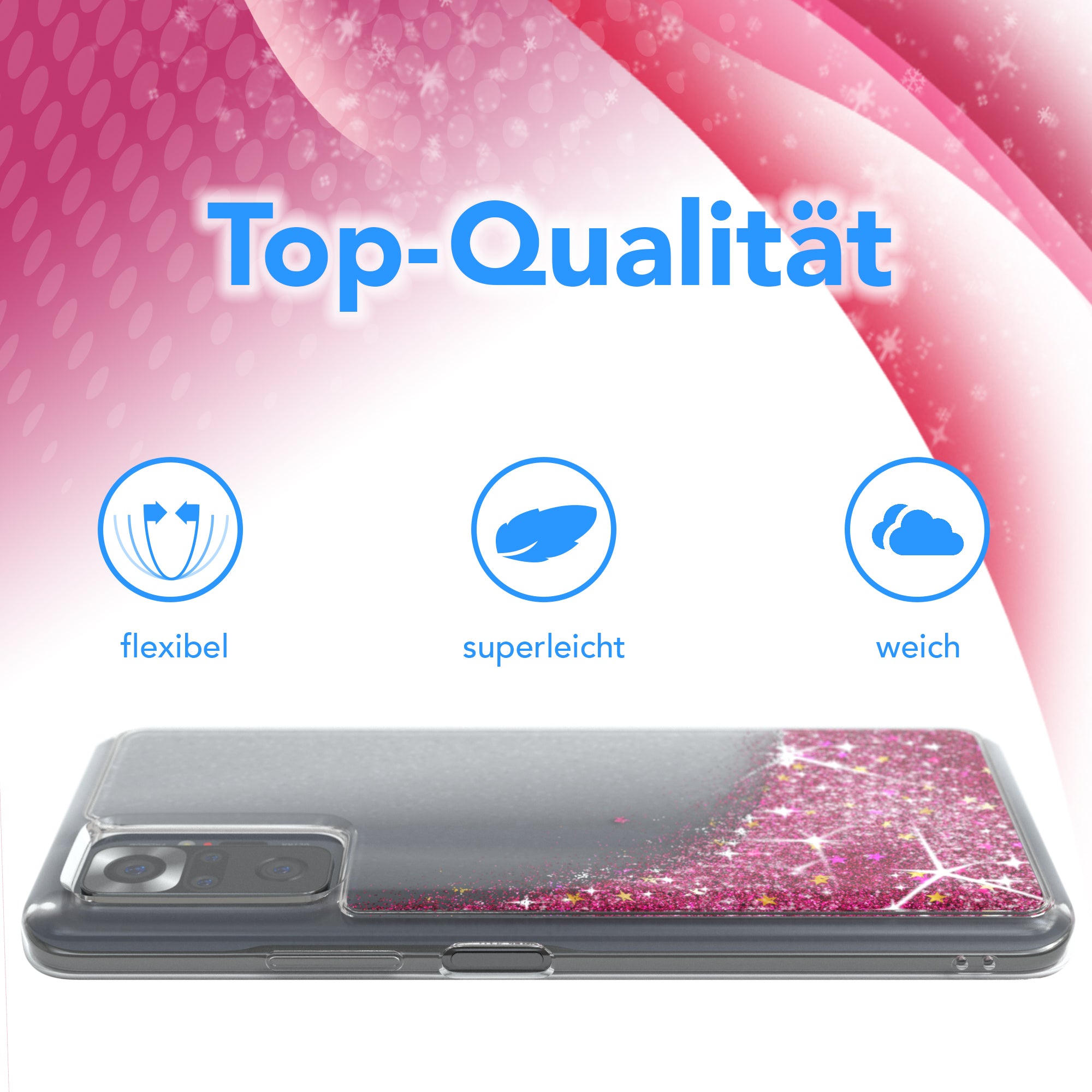 Xiaomi Redmi Note 10 Pro Glitzerhülle