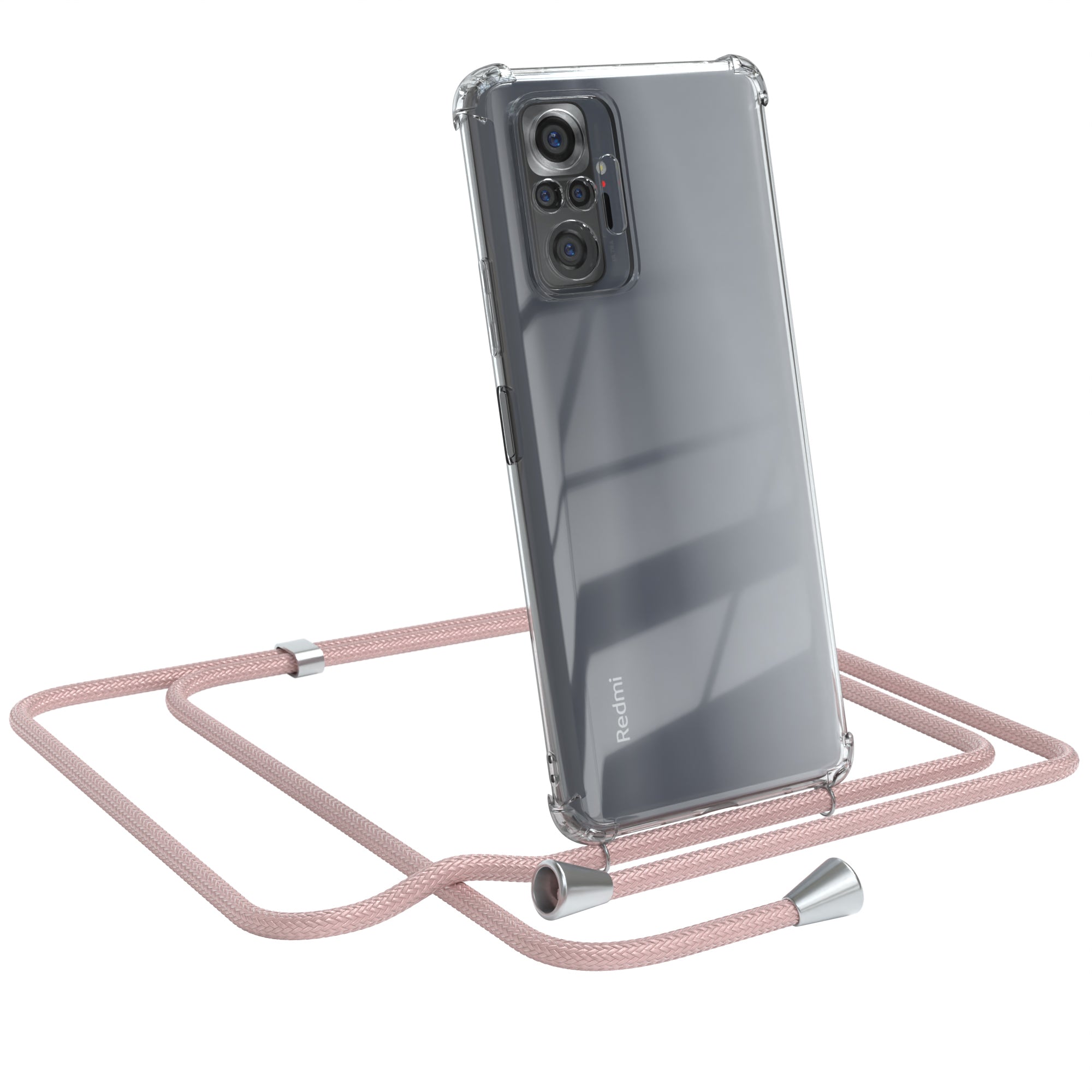 Xiaomi Redmi Note 10 Pro transparente Hülle + Kordel