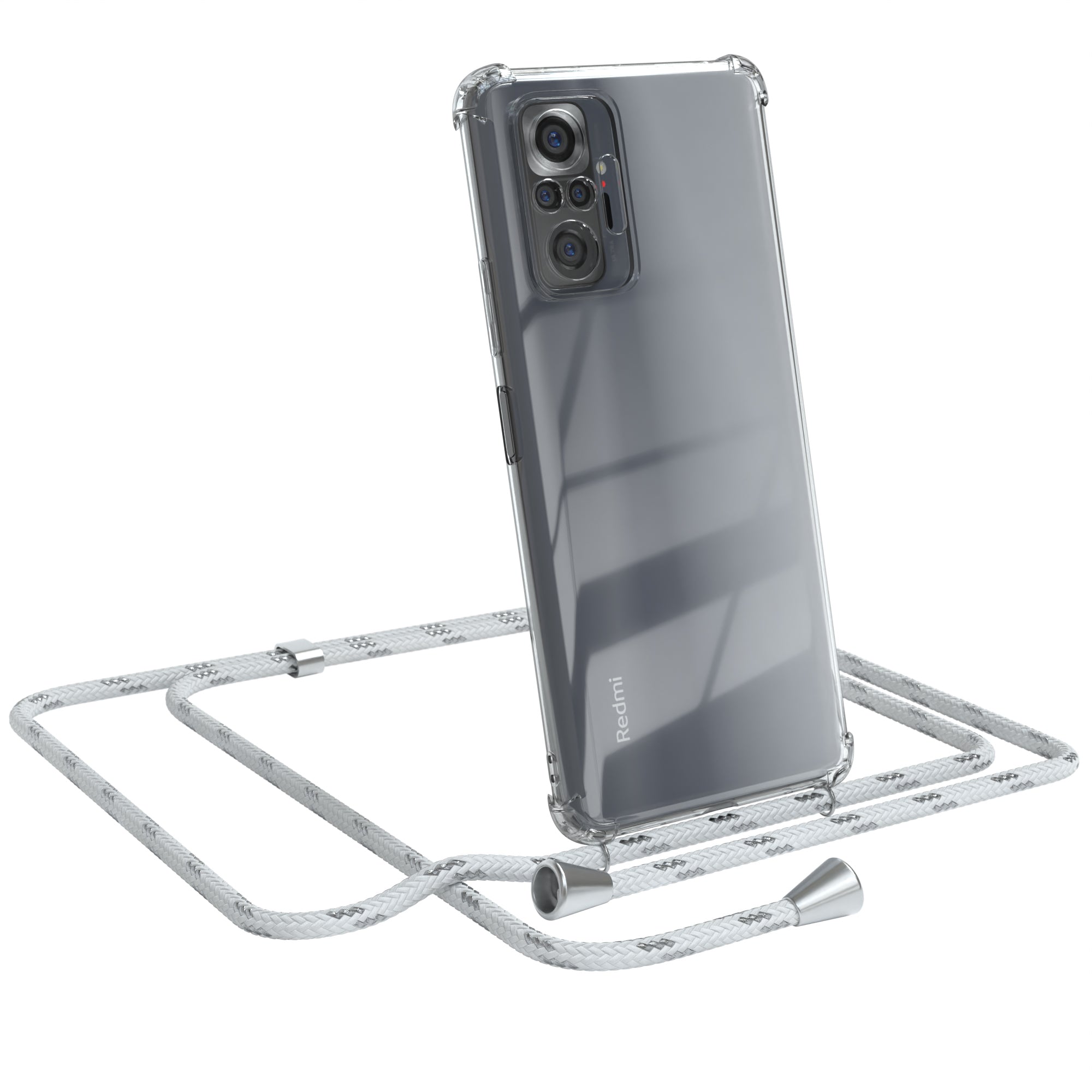 Xiaomi Redmi Note 10 Pro transparente Hülle + Kordel