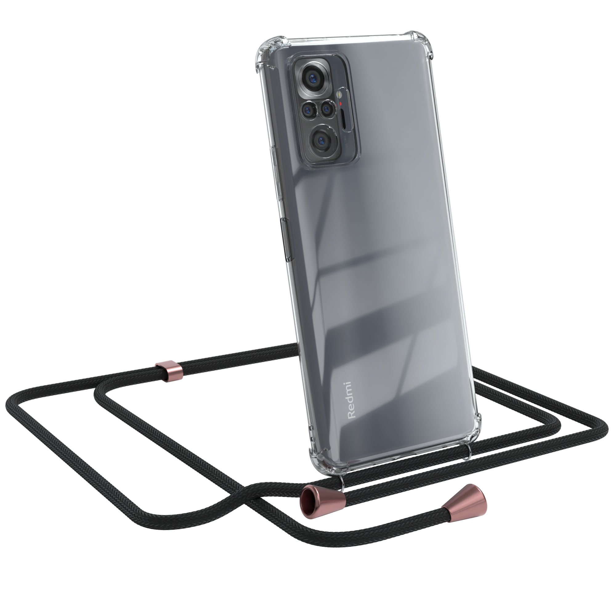 Xiaomi Redmi Note 10 Pro transparente Hülle + Kordel