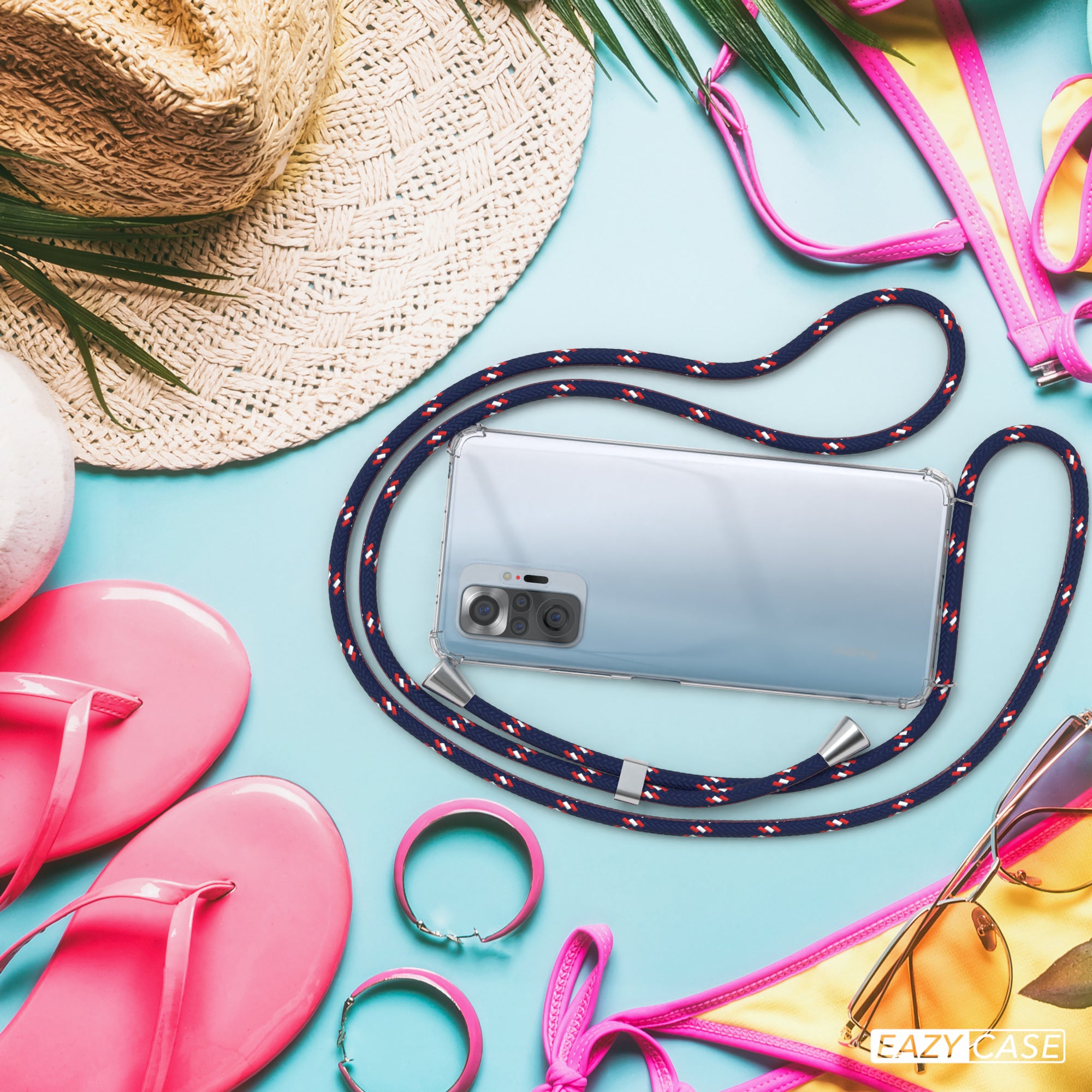 Xiaomi Redmi Note 10 Pro transparente Hülle + Kordel