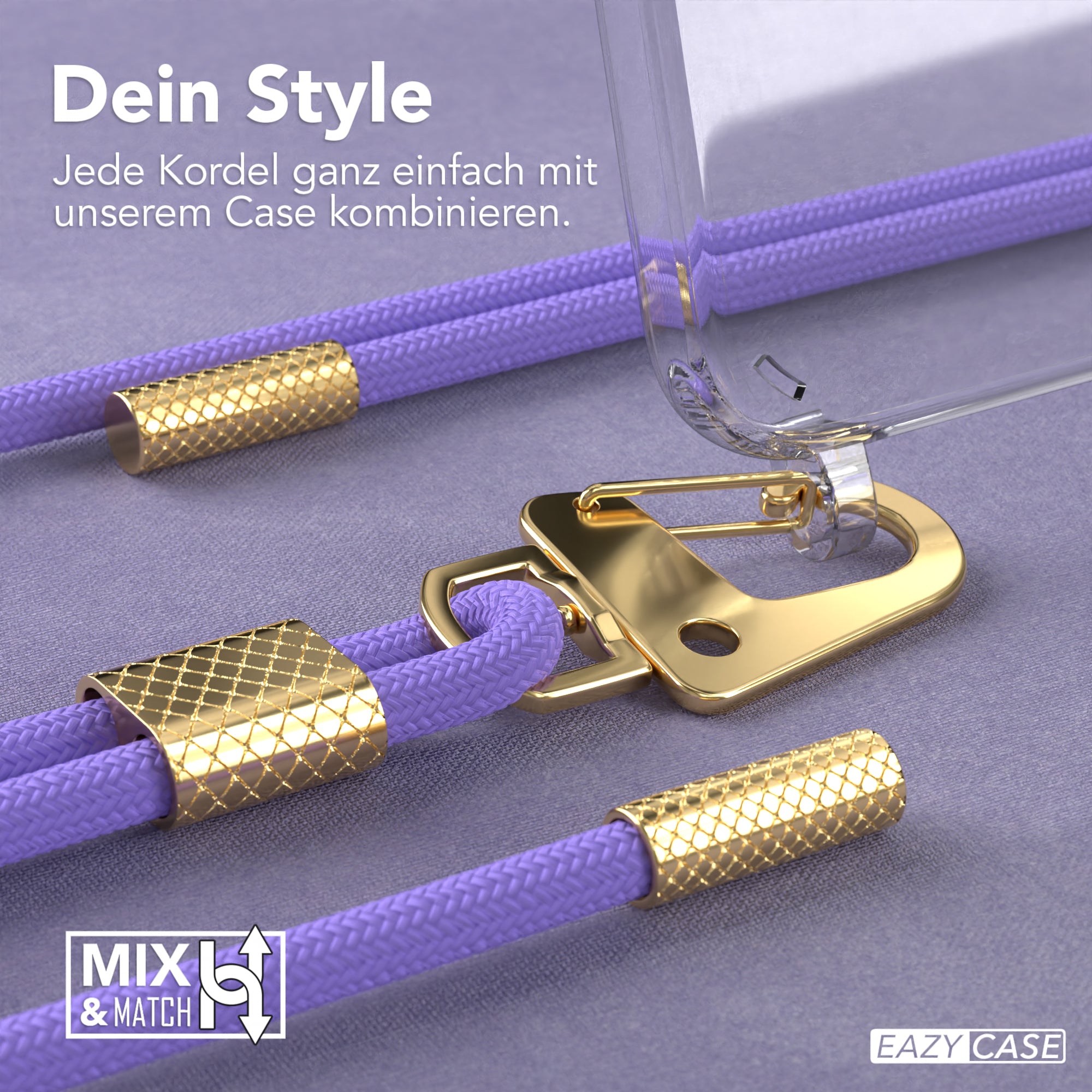 Galaxy S23 Plus Hülle + Kordel mit Karabinern