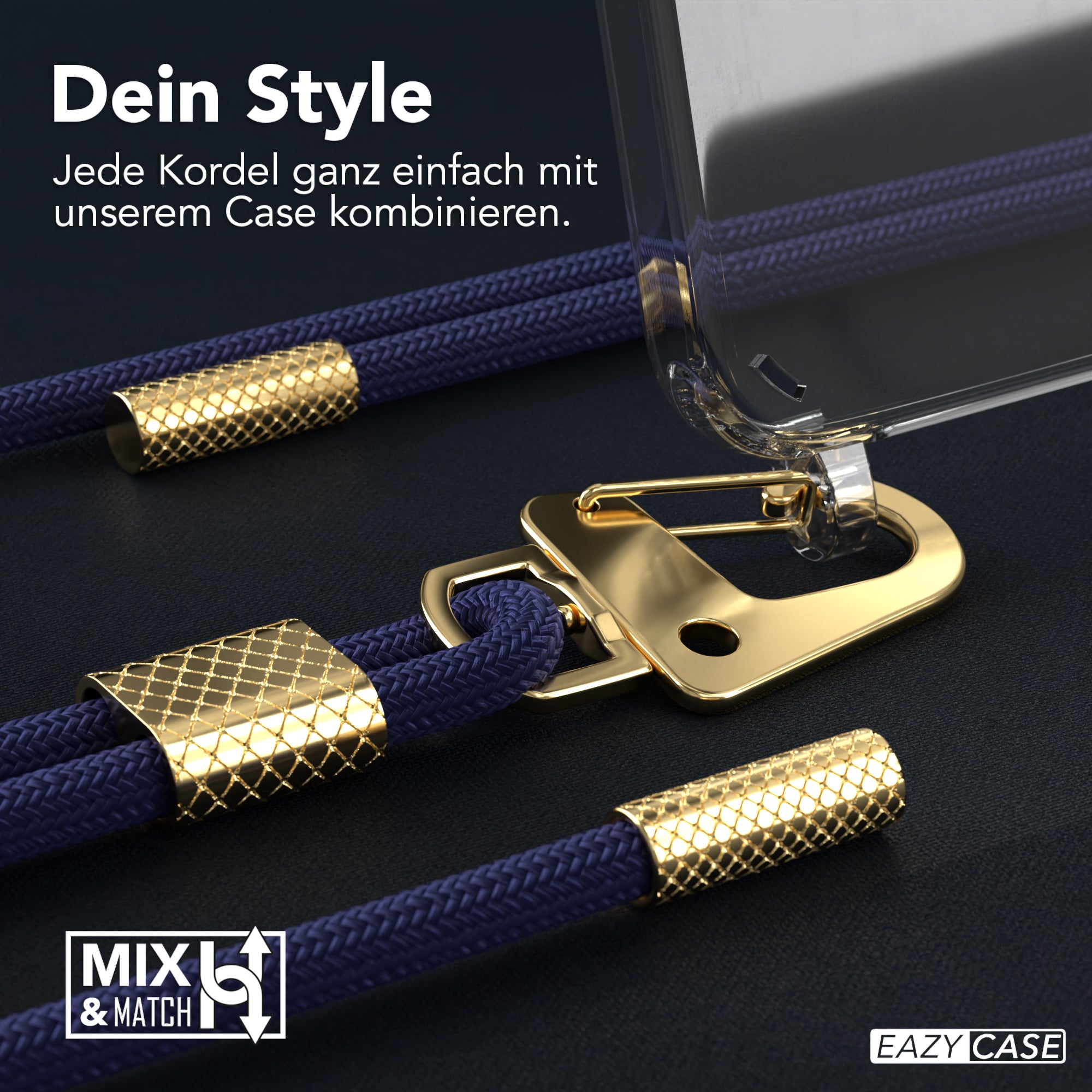 Galaxy S23 Plus Hülle + Kordel mit Karabinern