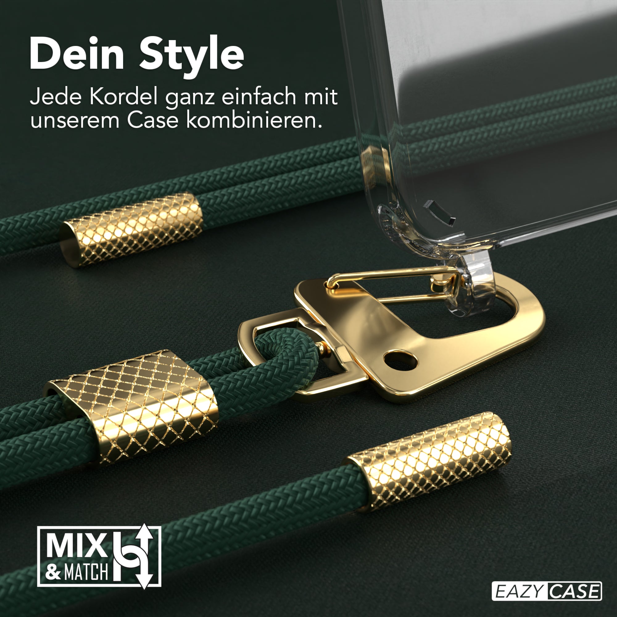 Galaxy S23 Plus Hülle + Kordel mit Karabinern