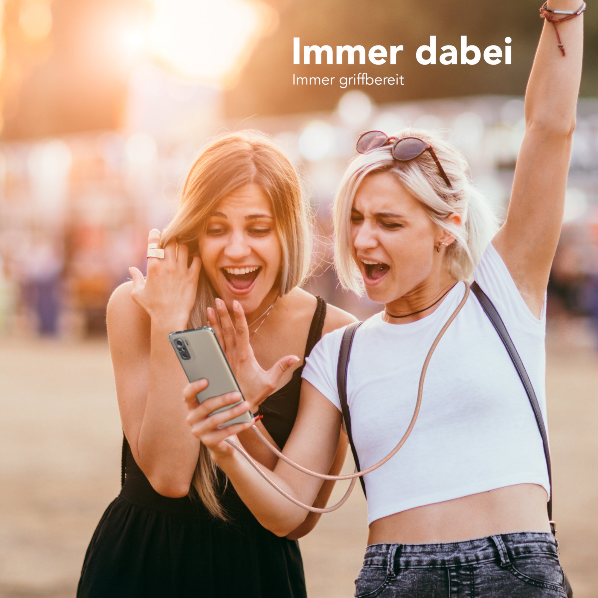 Xiaomi Redmi Note 10 / 10S transparente Hülle + Kordel