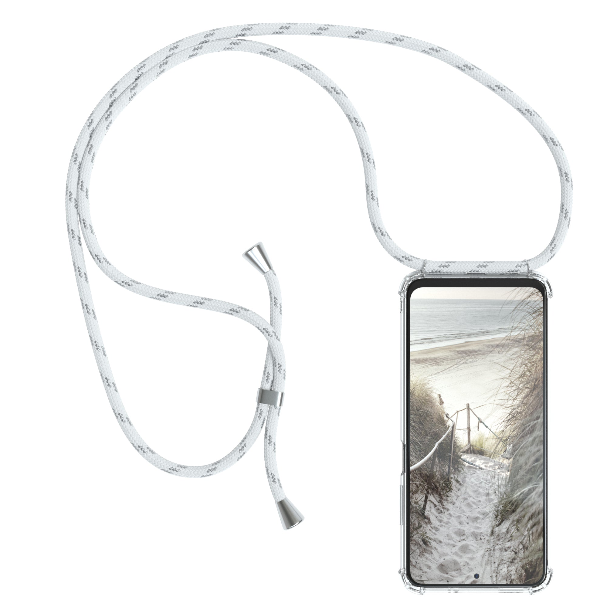 Xiaomi Redmi Note 10 / 10S transparente Hülle + Kordel