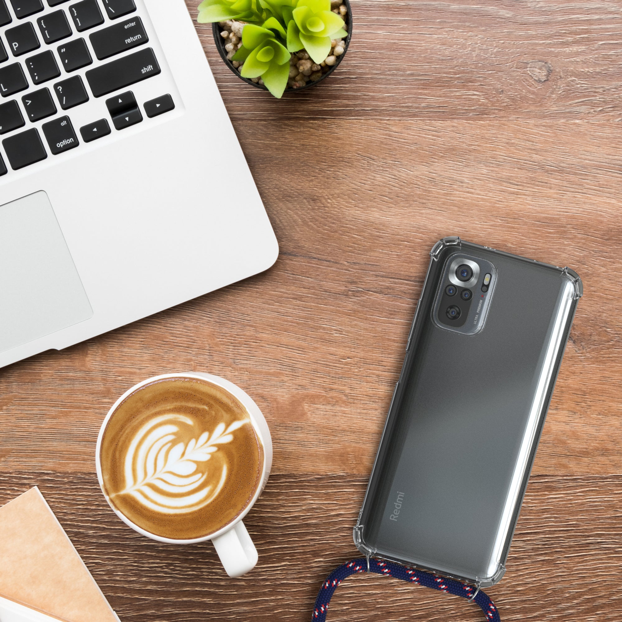 Xiaomi Redmi Note 10 / 10S transparente Hülle + Kordel