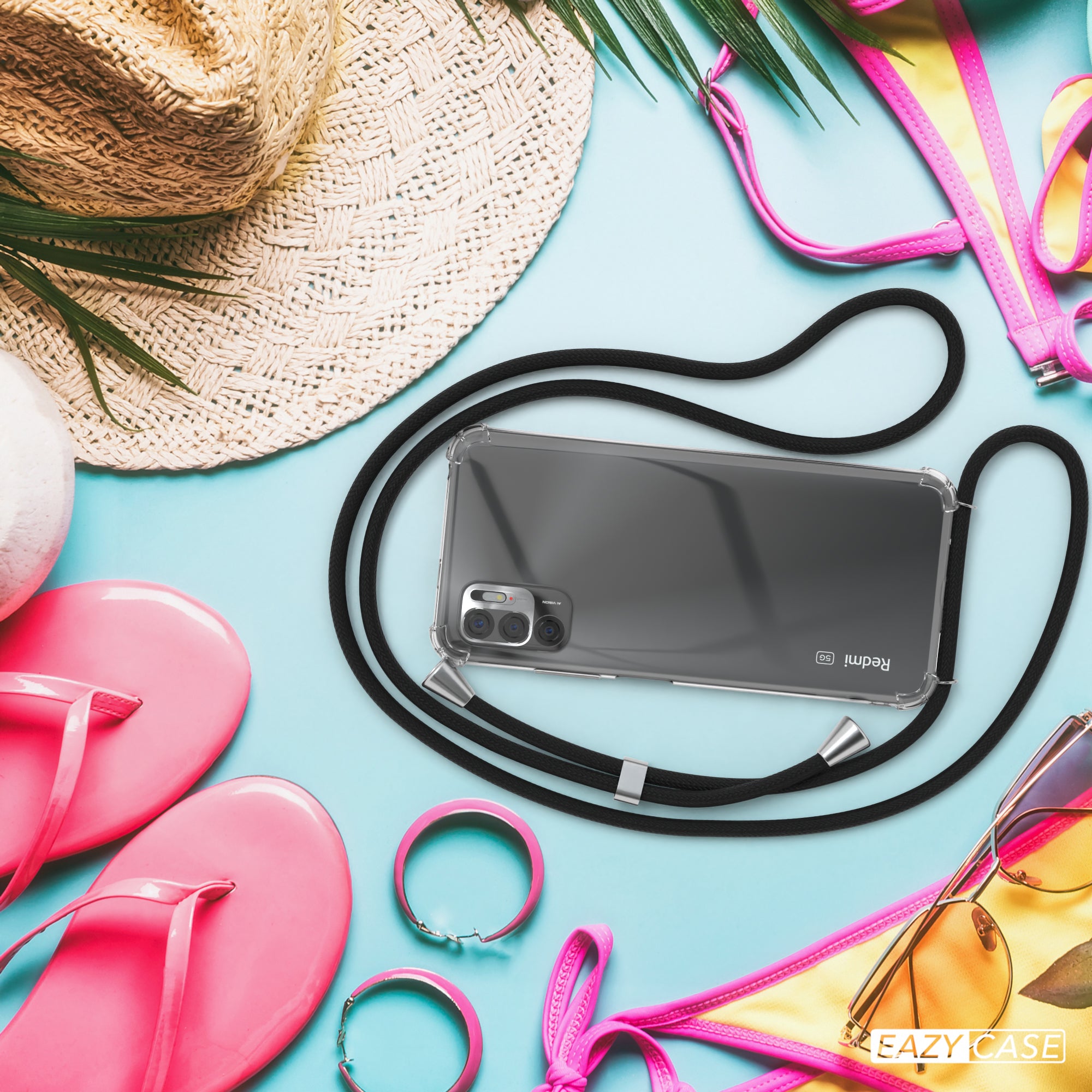 Xiaomi Redmi Note 10 5G transparente Hülle + Kordel