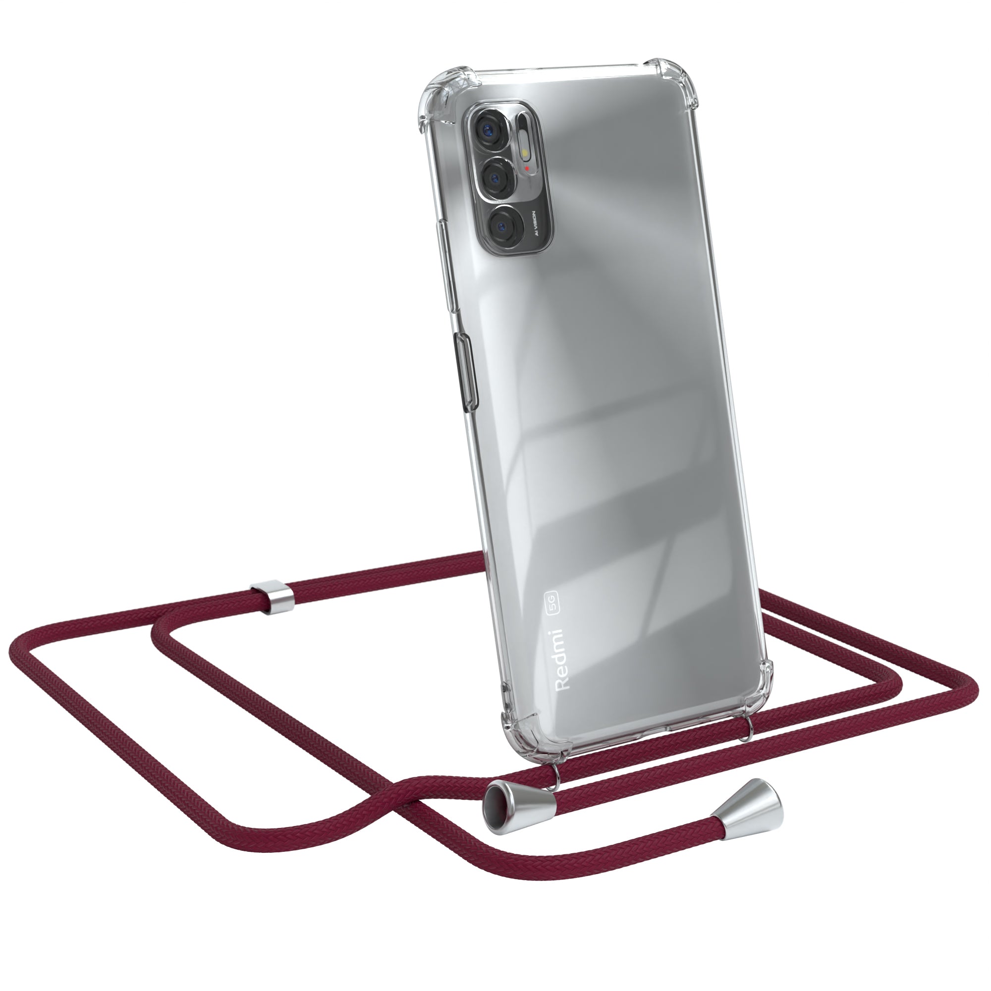 Xiaomi Redmi Note 10 5G transparente Hülle + Kordel