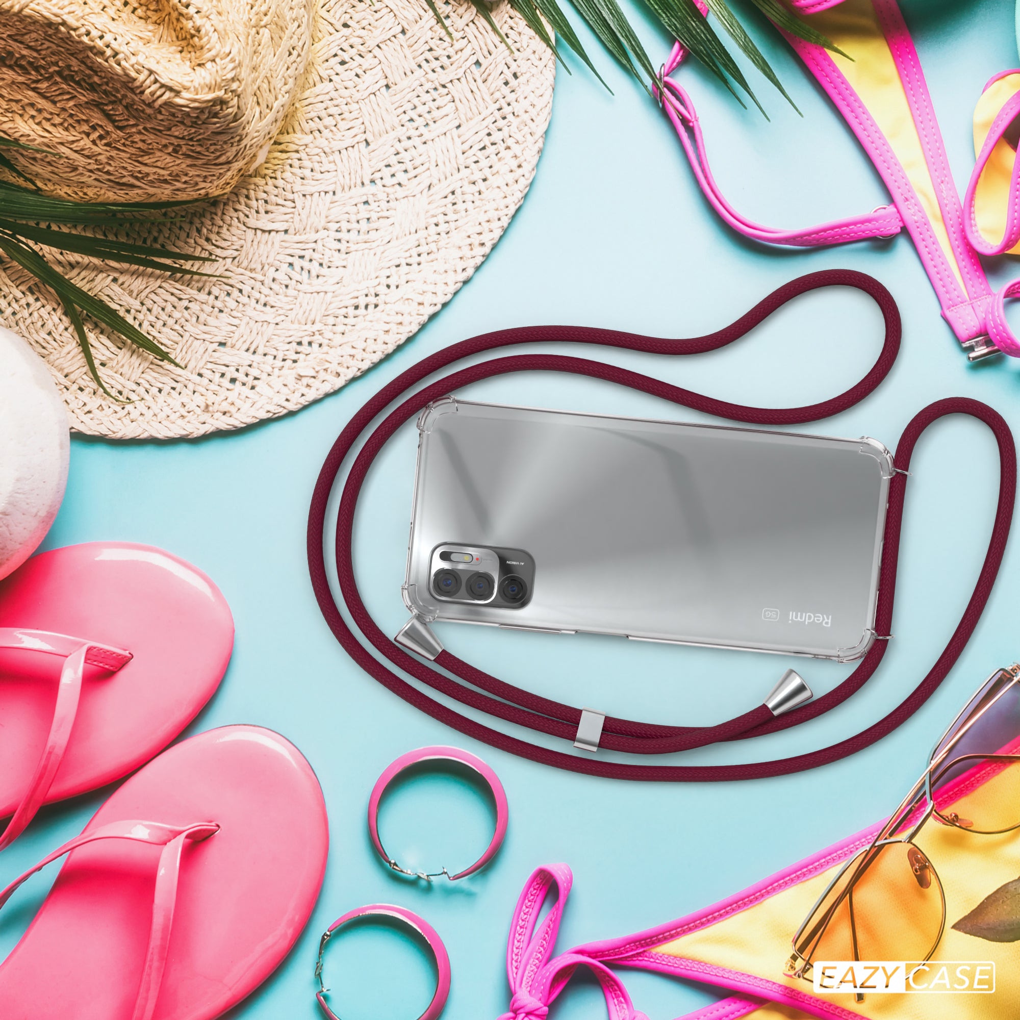 Xiaomi Redmi Note 10 5G transparente Hülle + Kordel