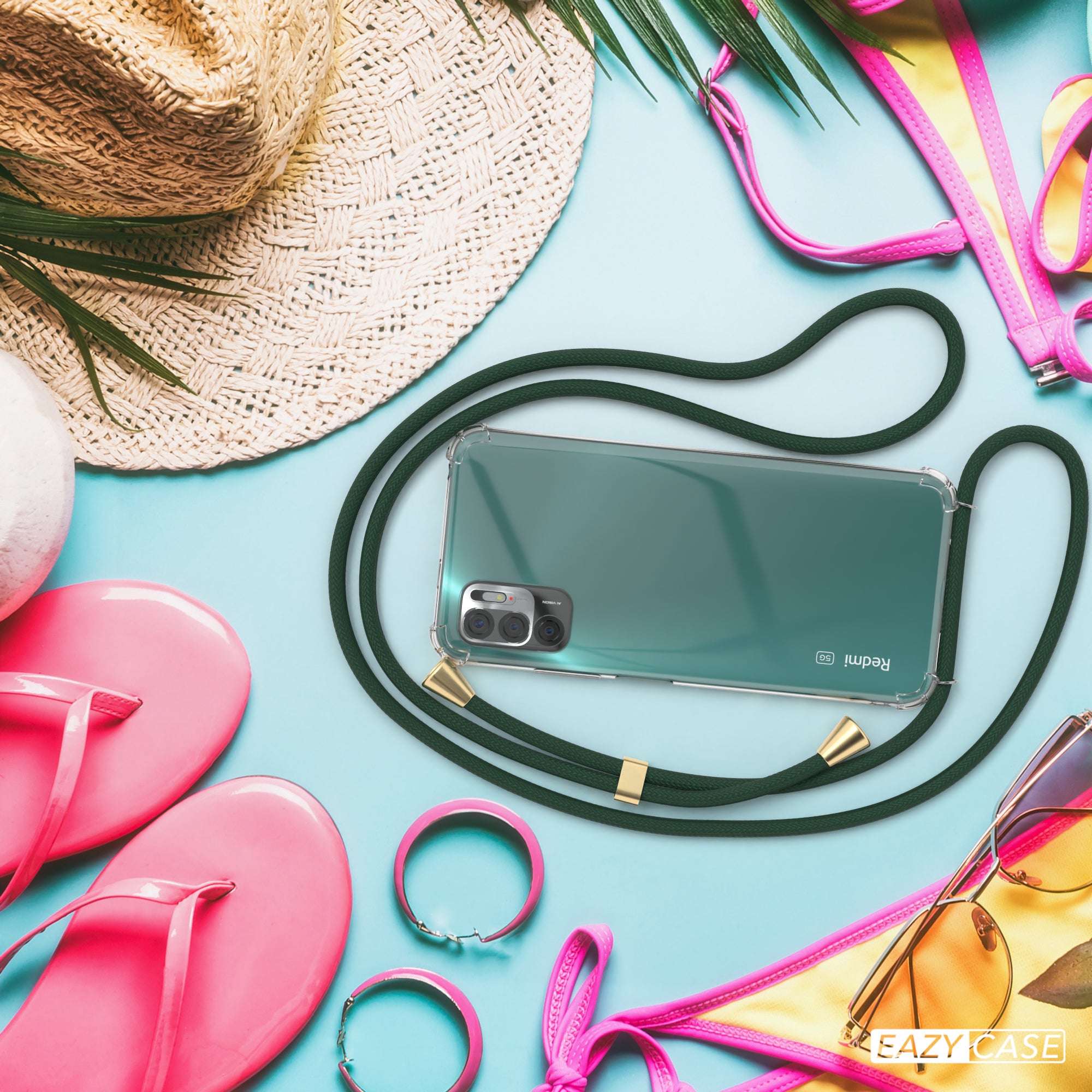 Xiaomi Redmi Note 10 5G transparente Hülle + Kordel