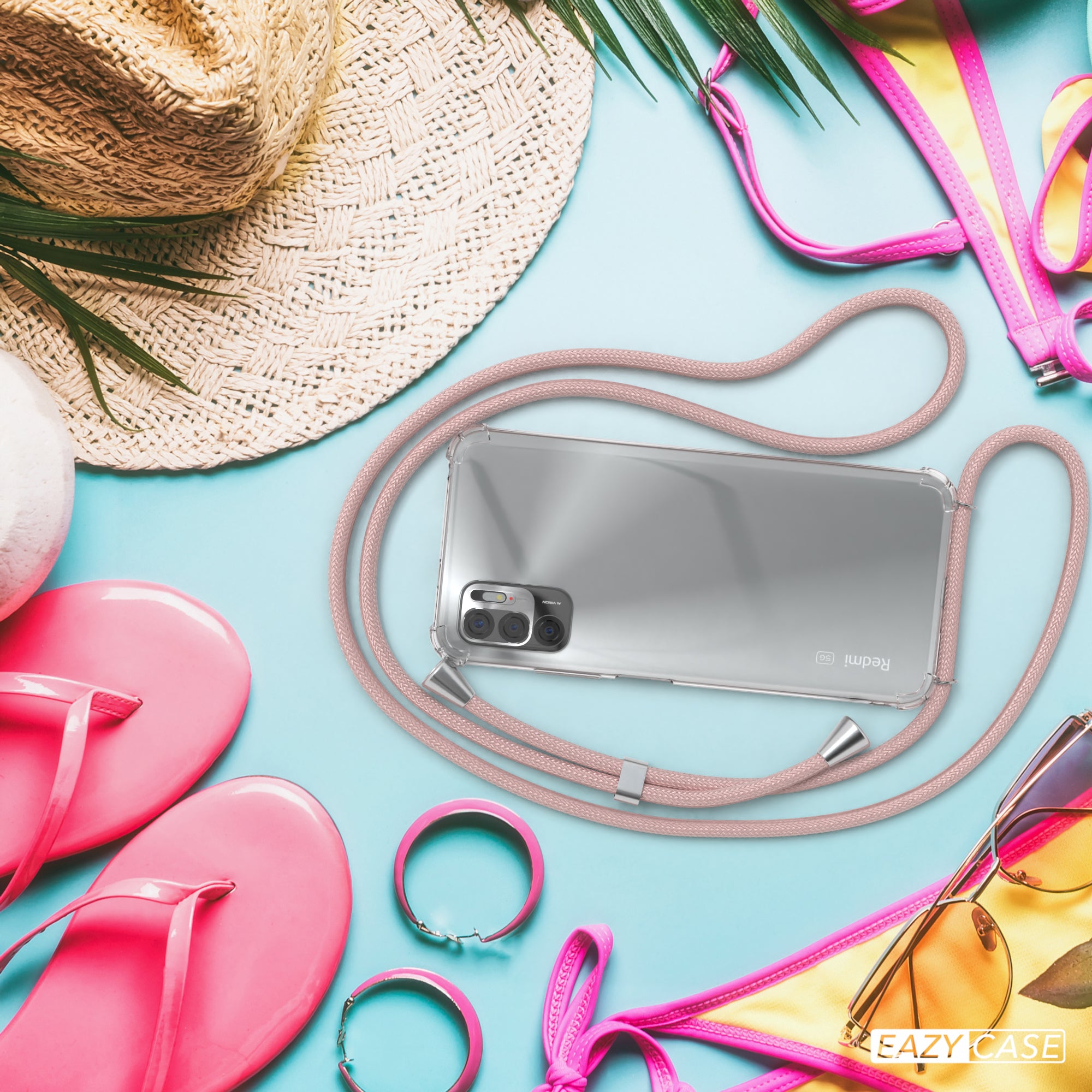 Xiaomi Redmi Note 10 5G transparente Hülle + Kordel