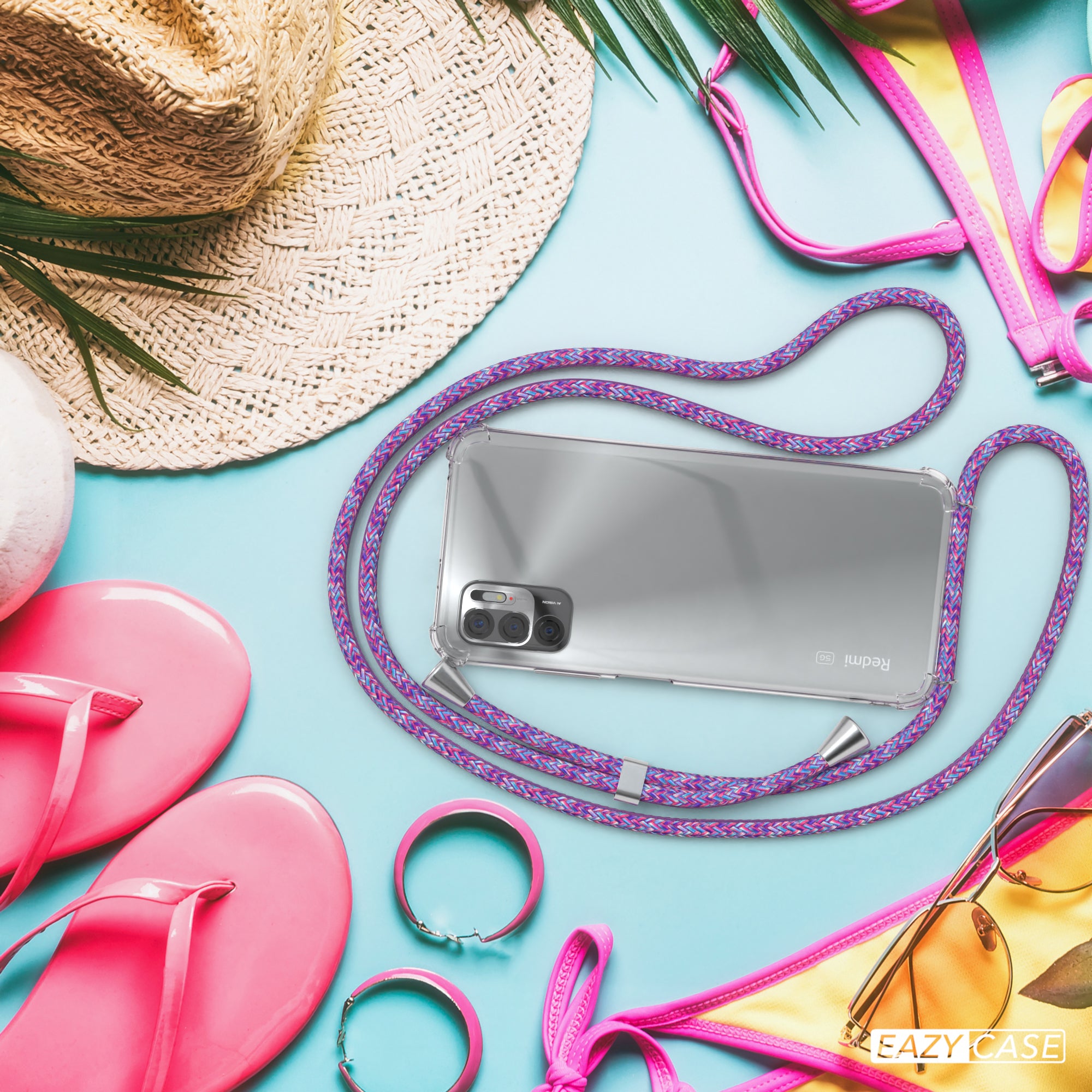 Xiaomi Redmi Note 10 5G transparente Hülle + Kordel