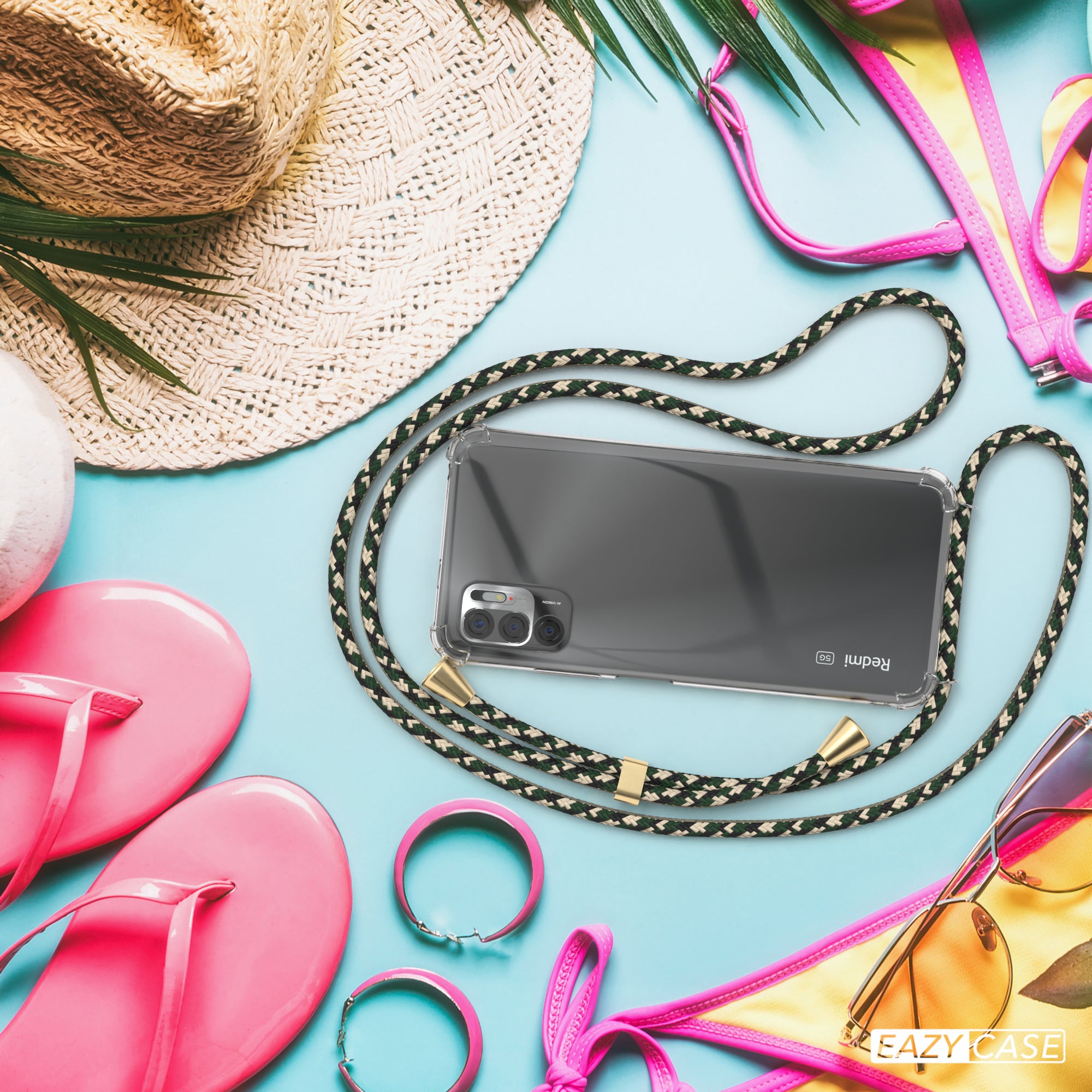 Xiaomi Redmi Note 10 5G transparente Hülle + Kordel