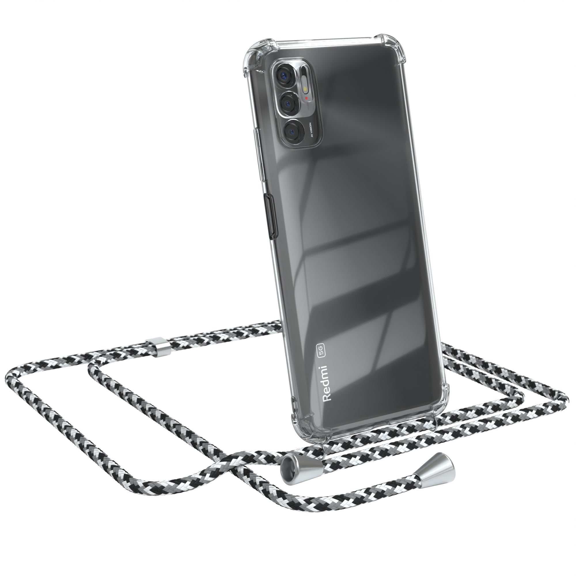 Xiaomi Redmi Note 10 5G transparente Hülle + Kordel