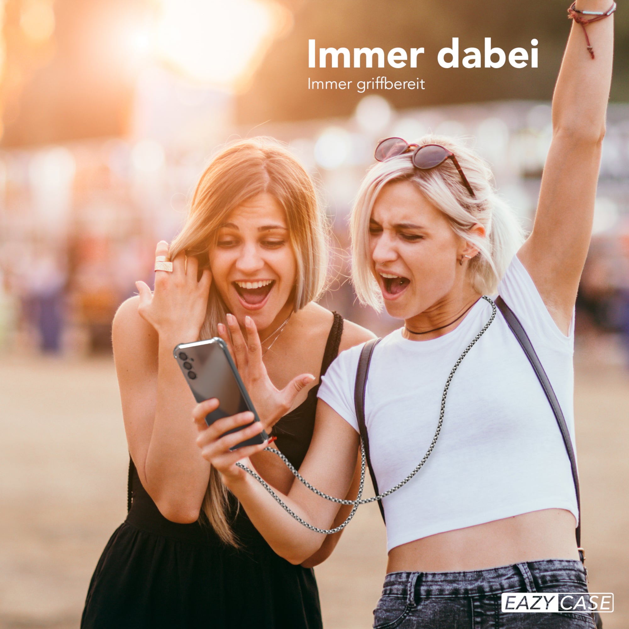 Galaxy A14 transparente Hülle + Kordel