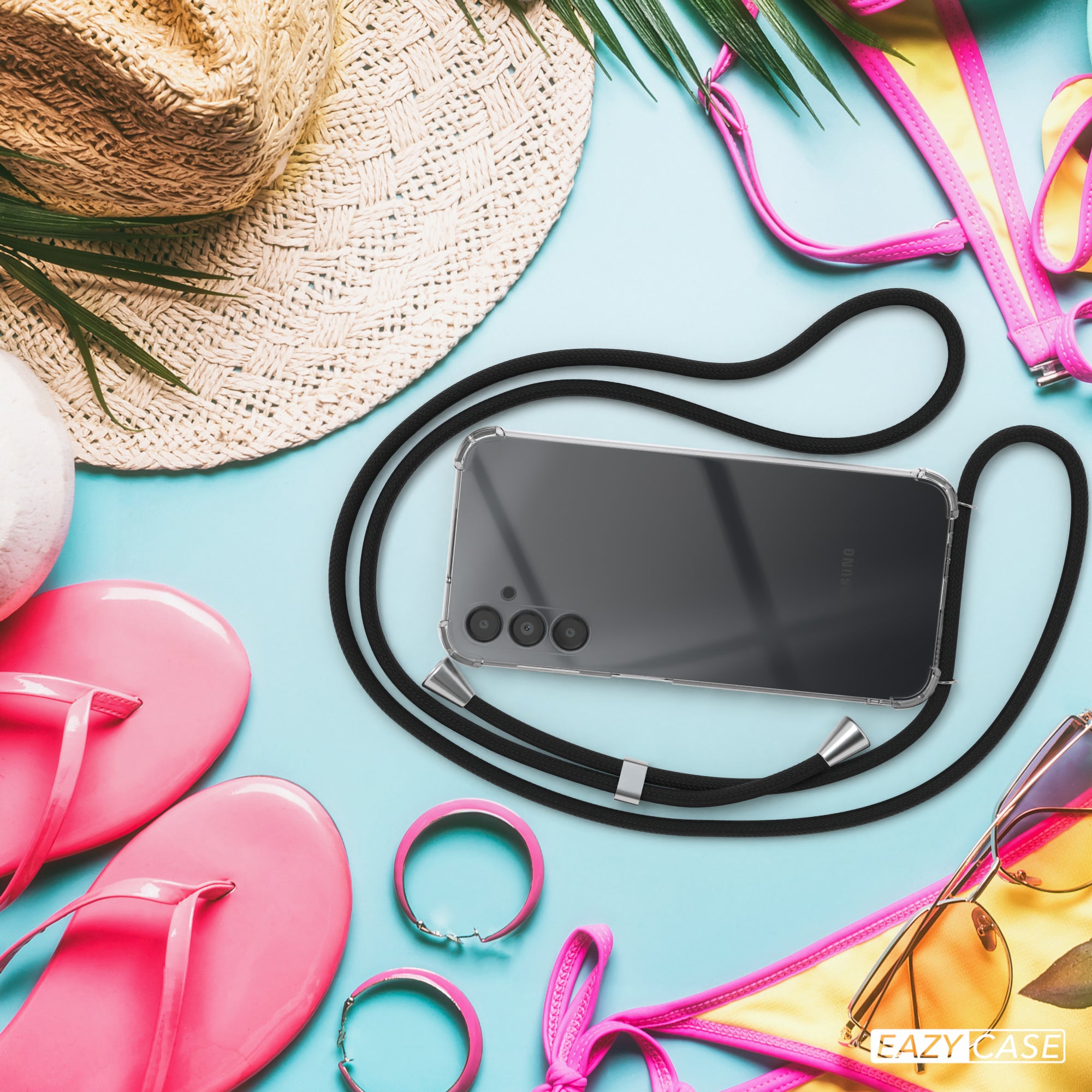 Galaxy A14 transparente Hülle + Kordel