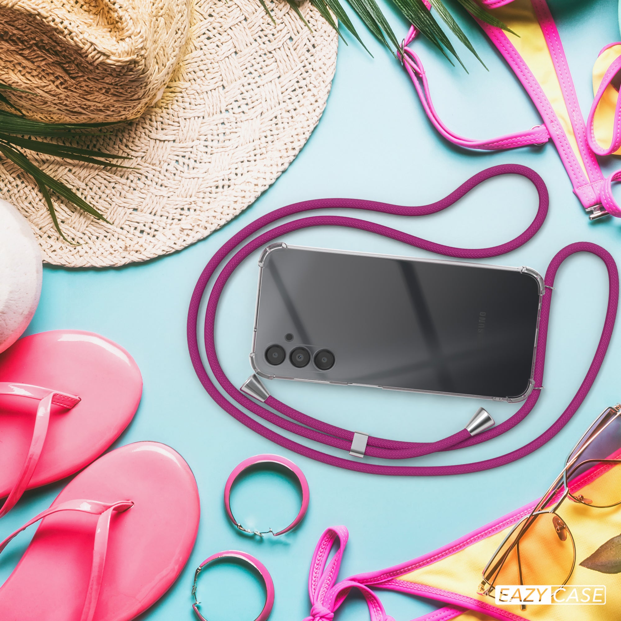 Galaxy A14 transparente Hülle + Kordel