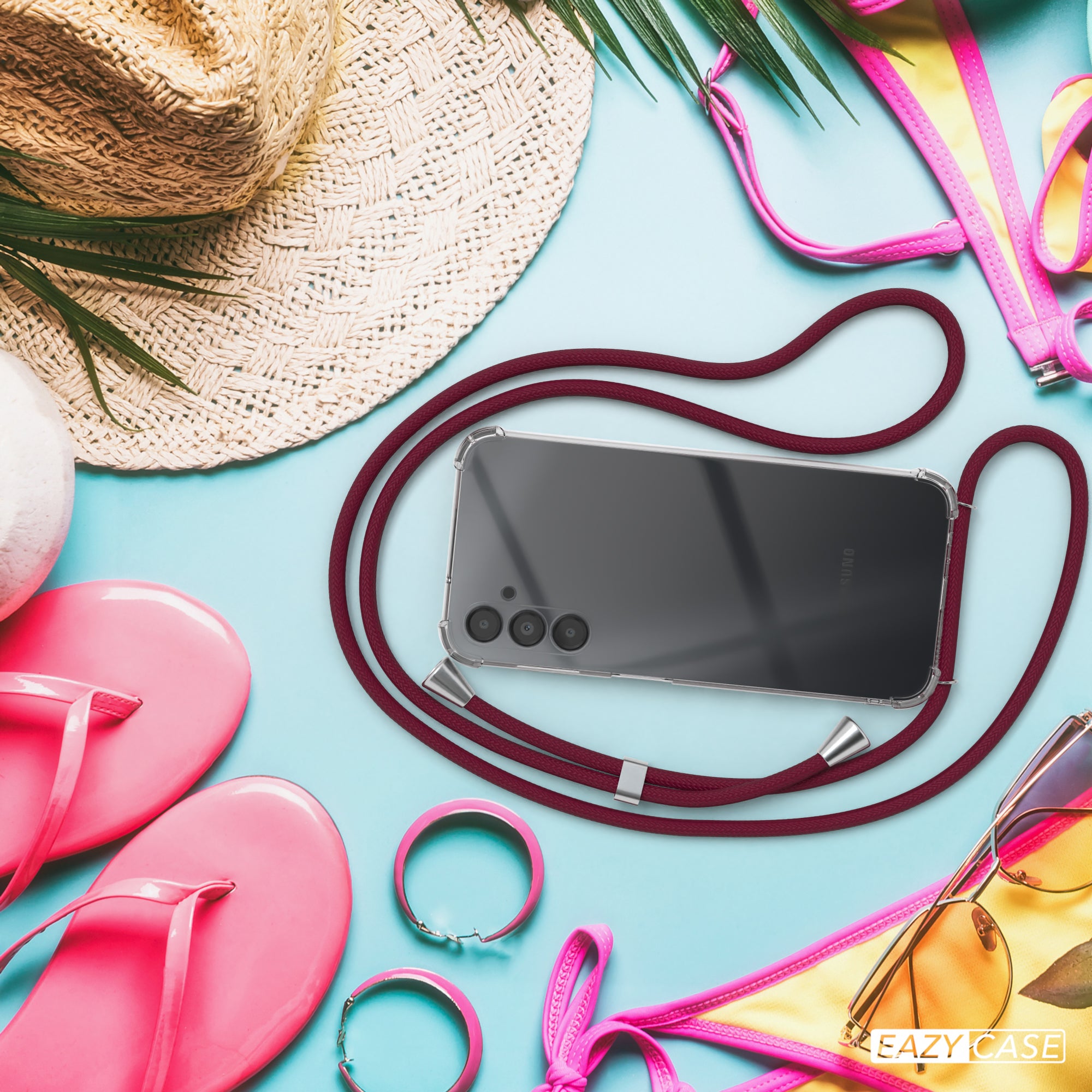 Galaxy A14 transparente Hülle + Kordel