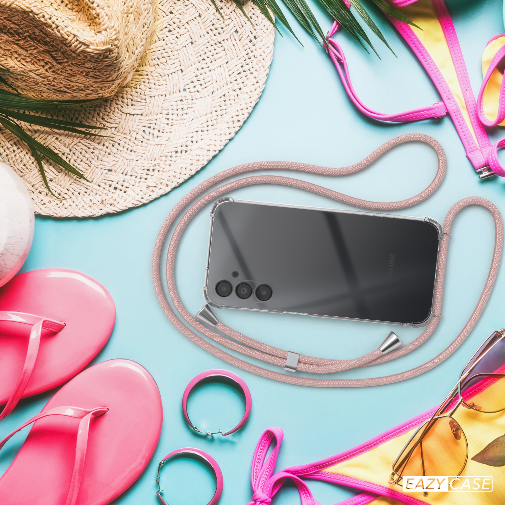 Galaxy A14 transparente Hülle + Kordel