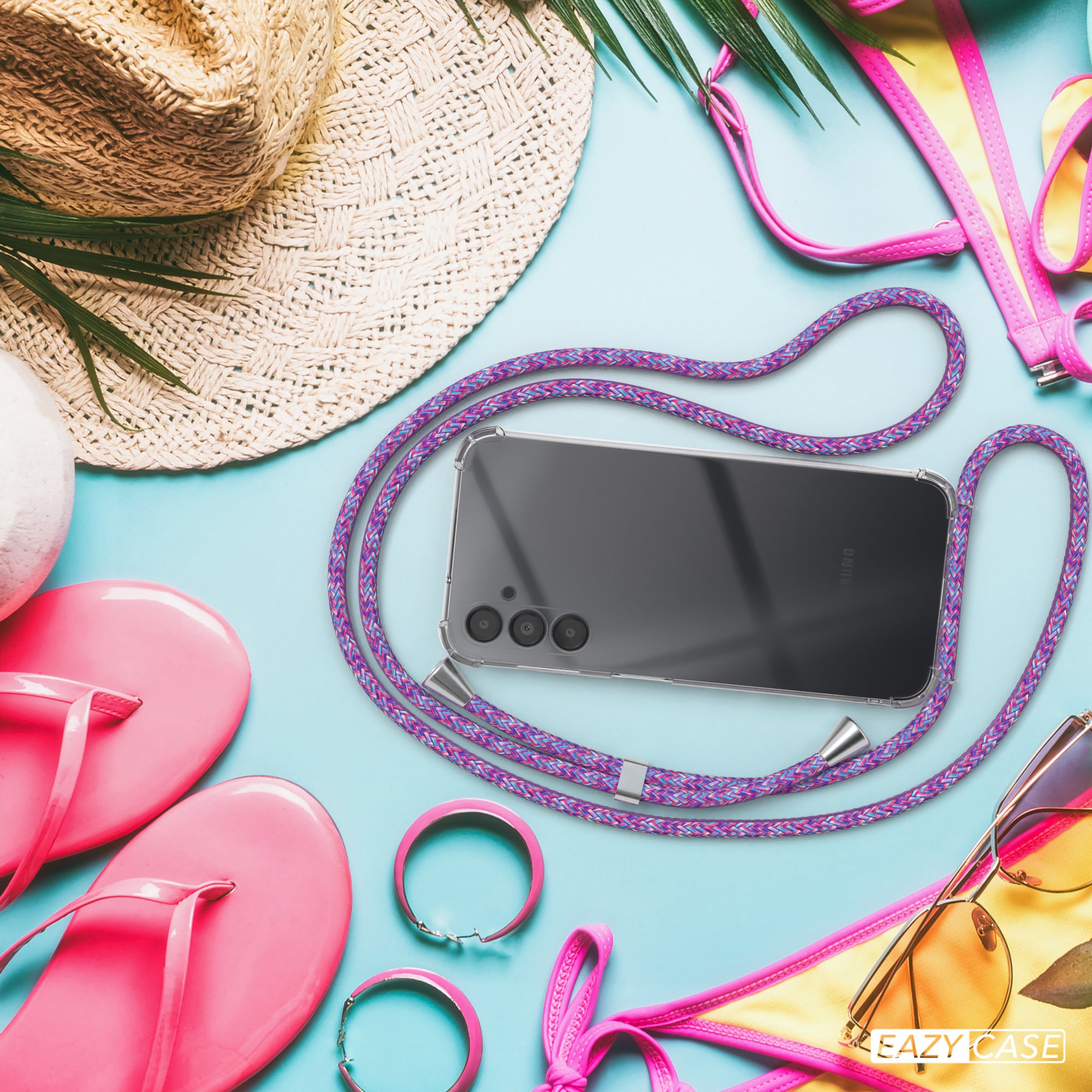 Galaxy A14 transparente Hülle + Kordel