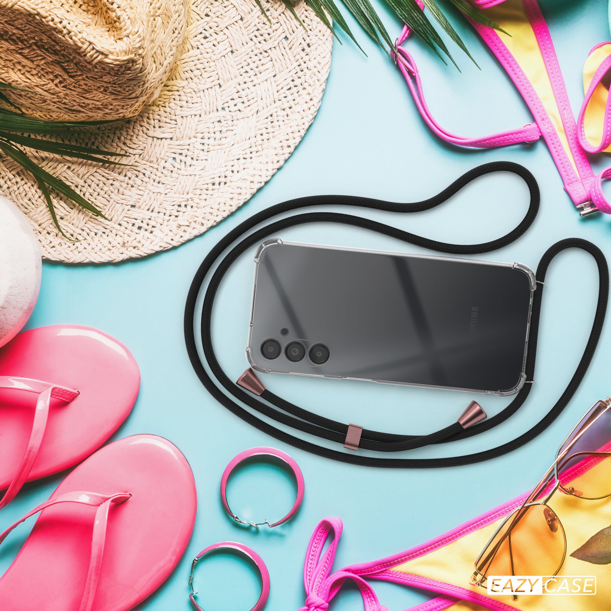 Galaxy A14 transparente Hülle + Kordel