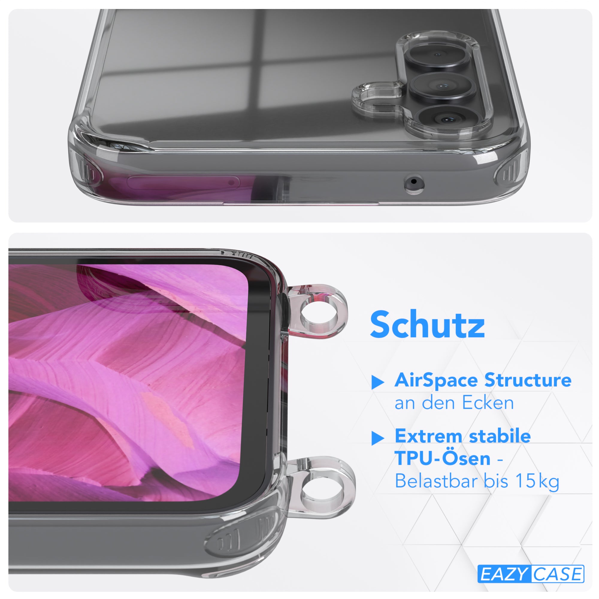 Galaxy A34 transparente Hülle + Kordel