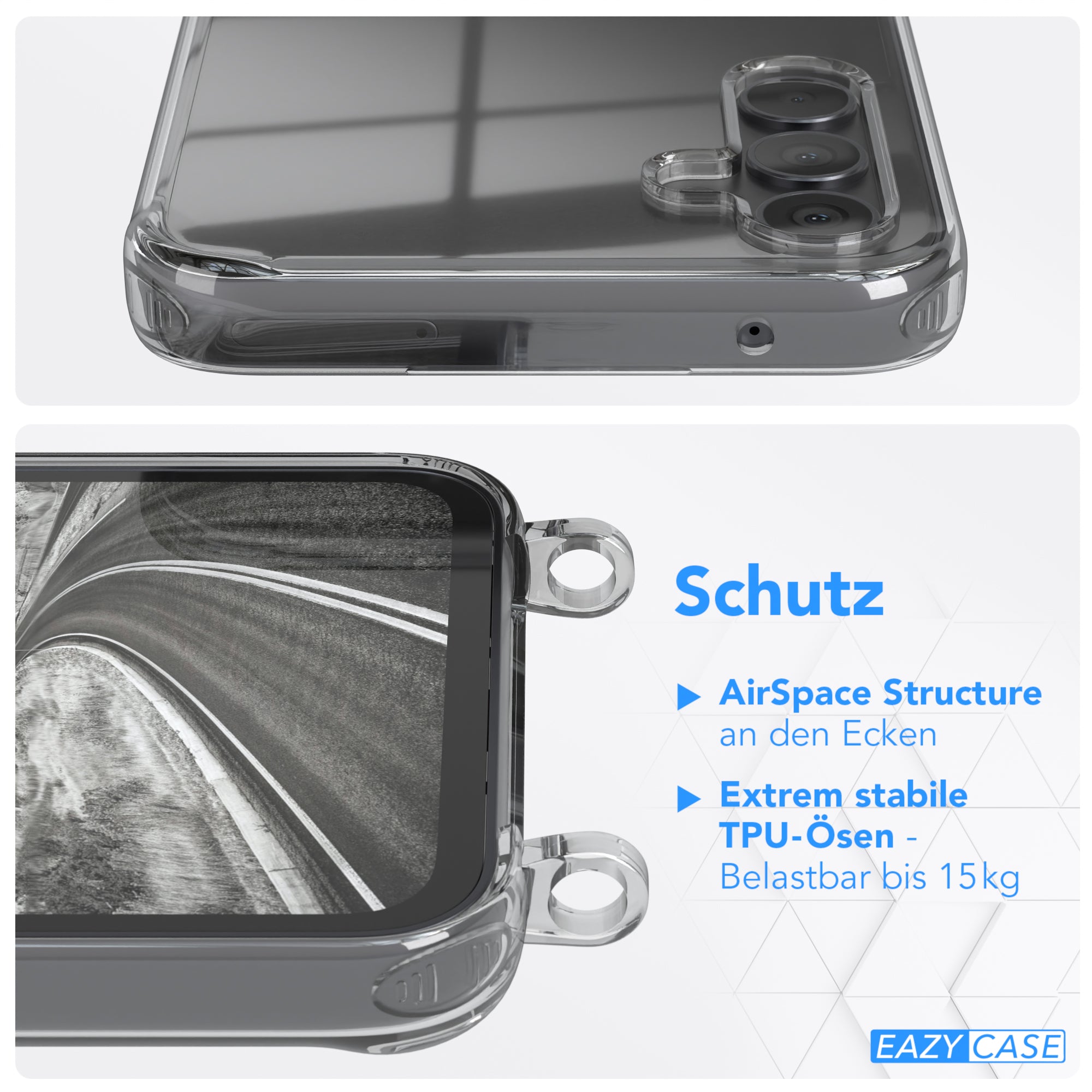 Galaxy A34 transparente Hülle + Kordel