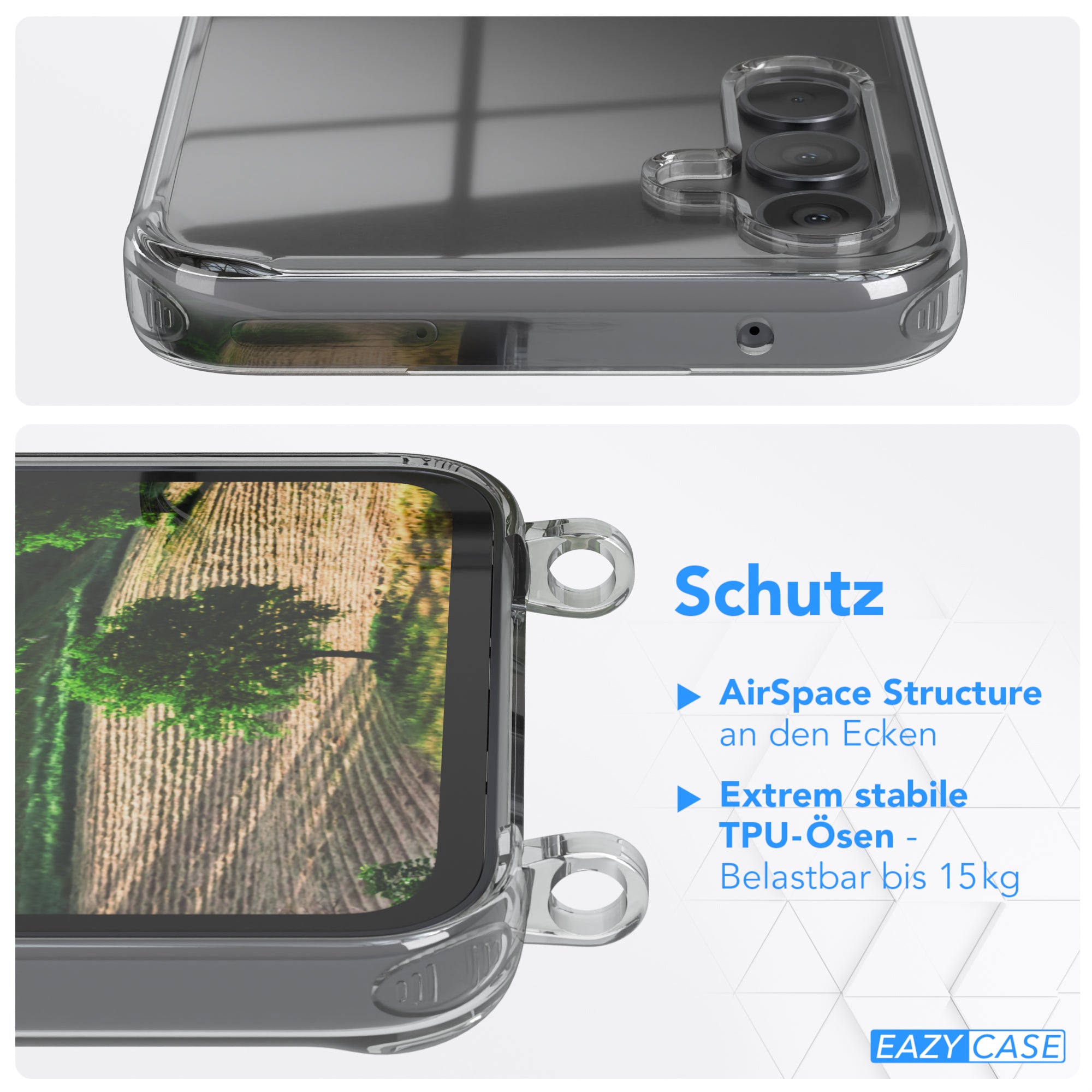 Galaxy A34 transparente Hülle + Kordel