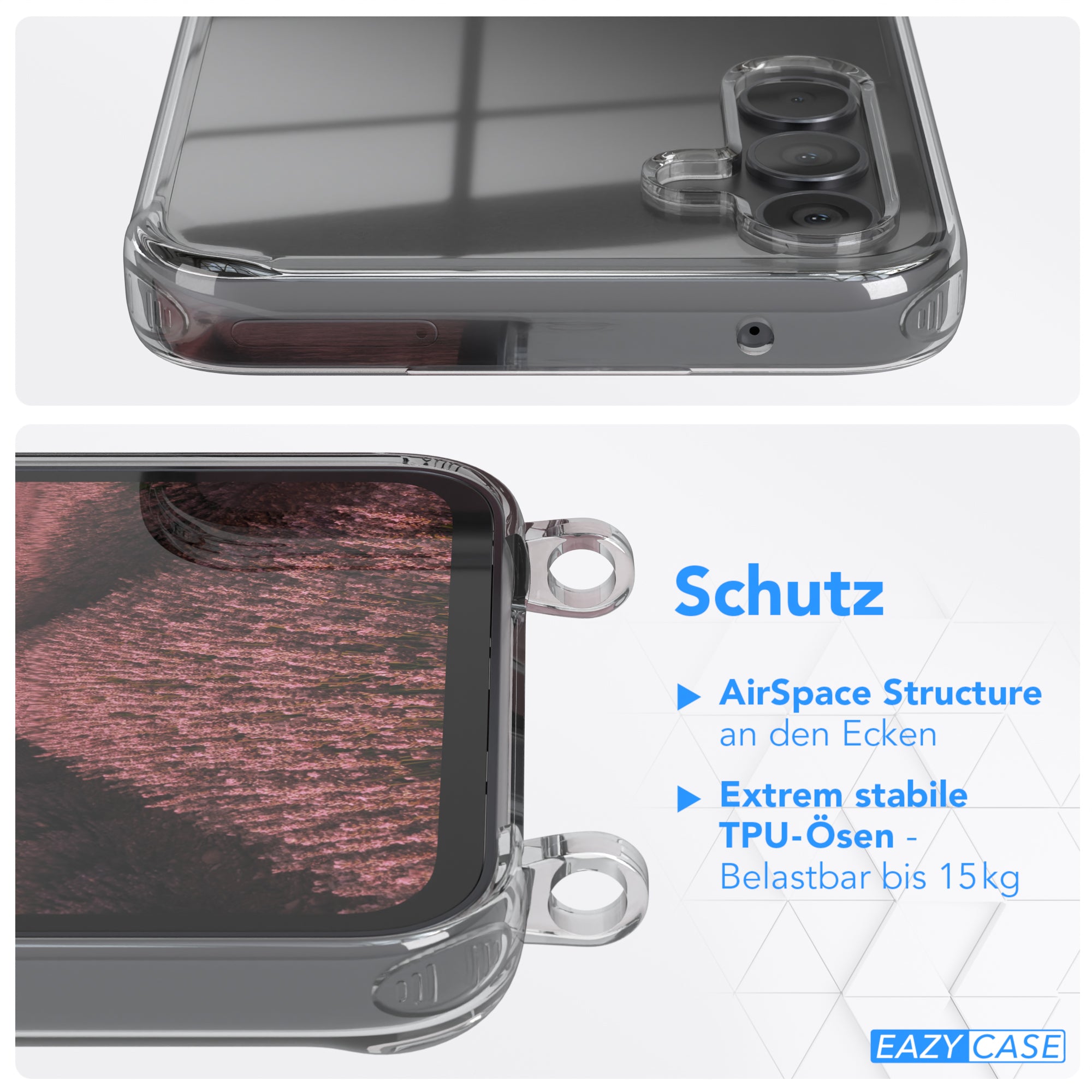 Galaxy A34 transparente Hülle + Kordel