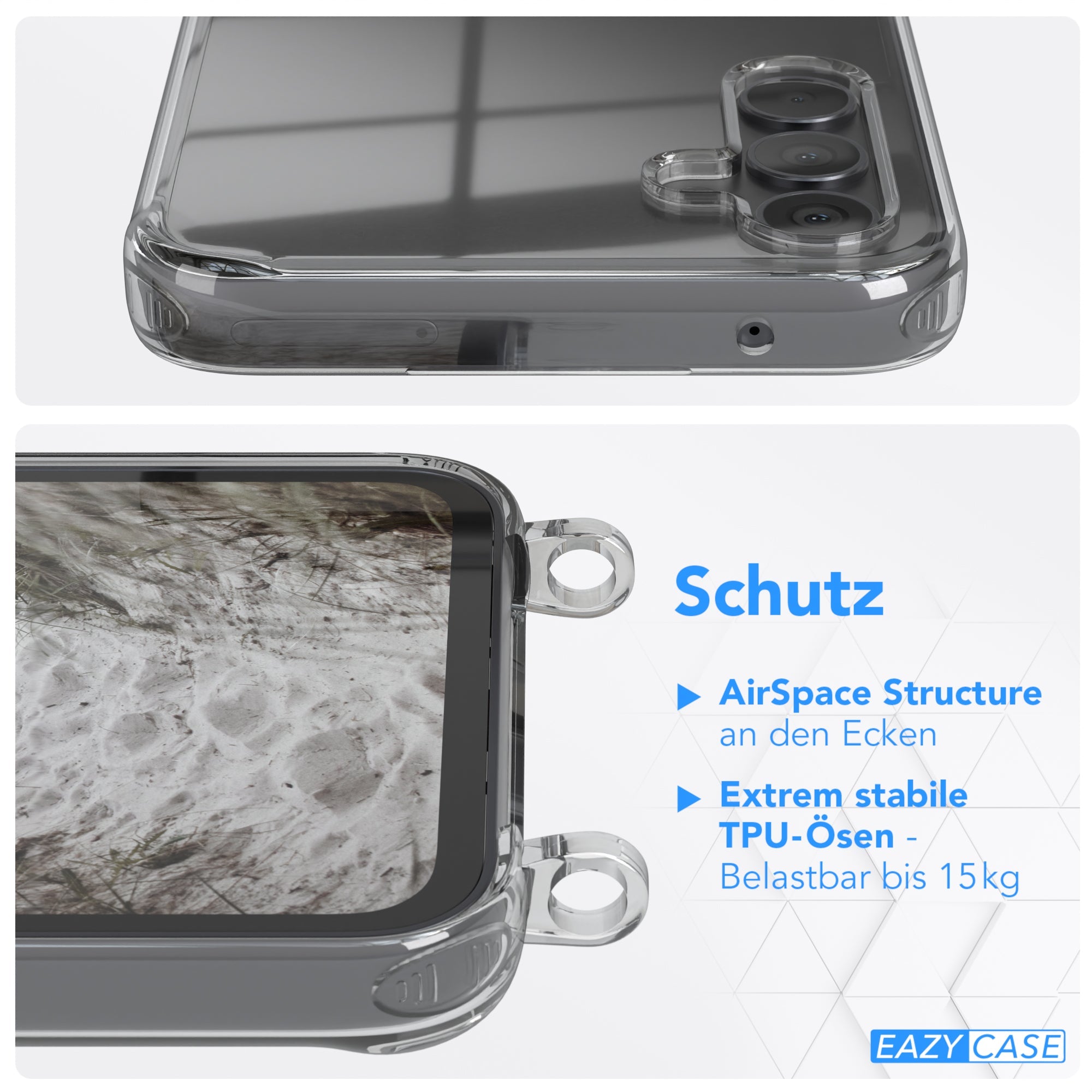 Galaxy A34 transparente Hülle + Kordel