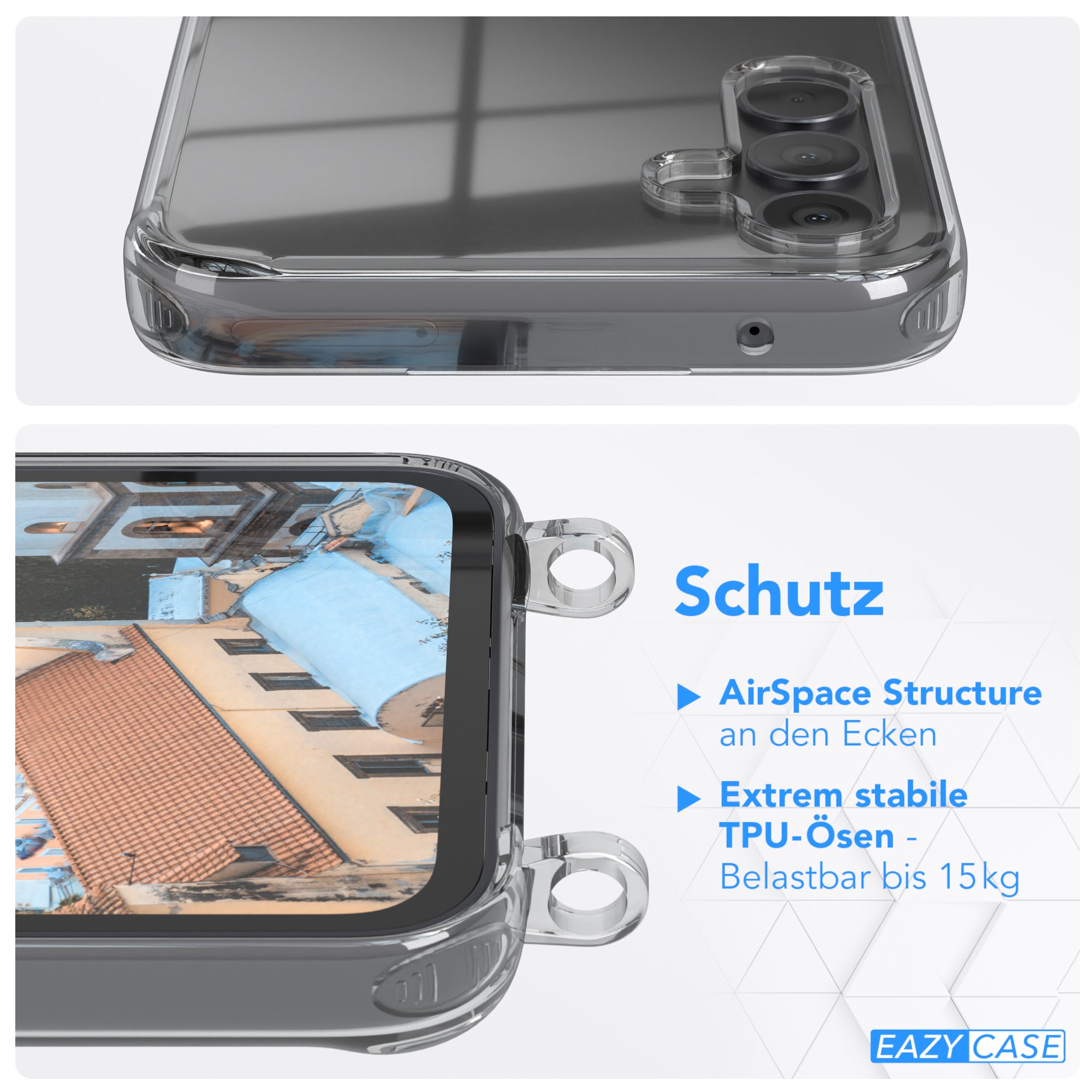 Galaxy A34 transparente Hülle + Kordel