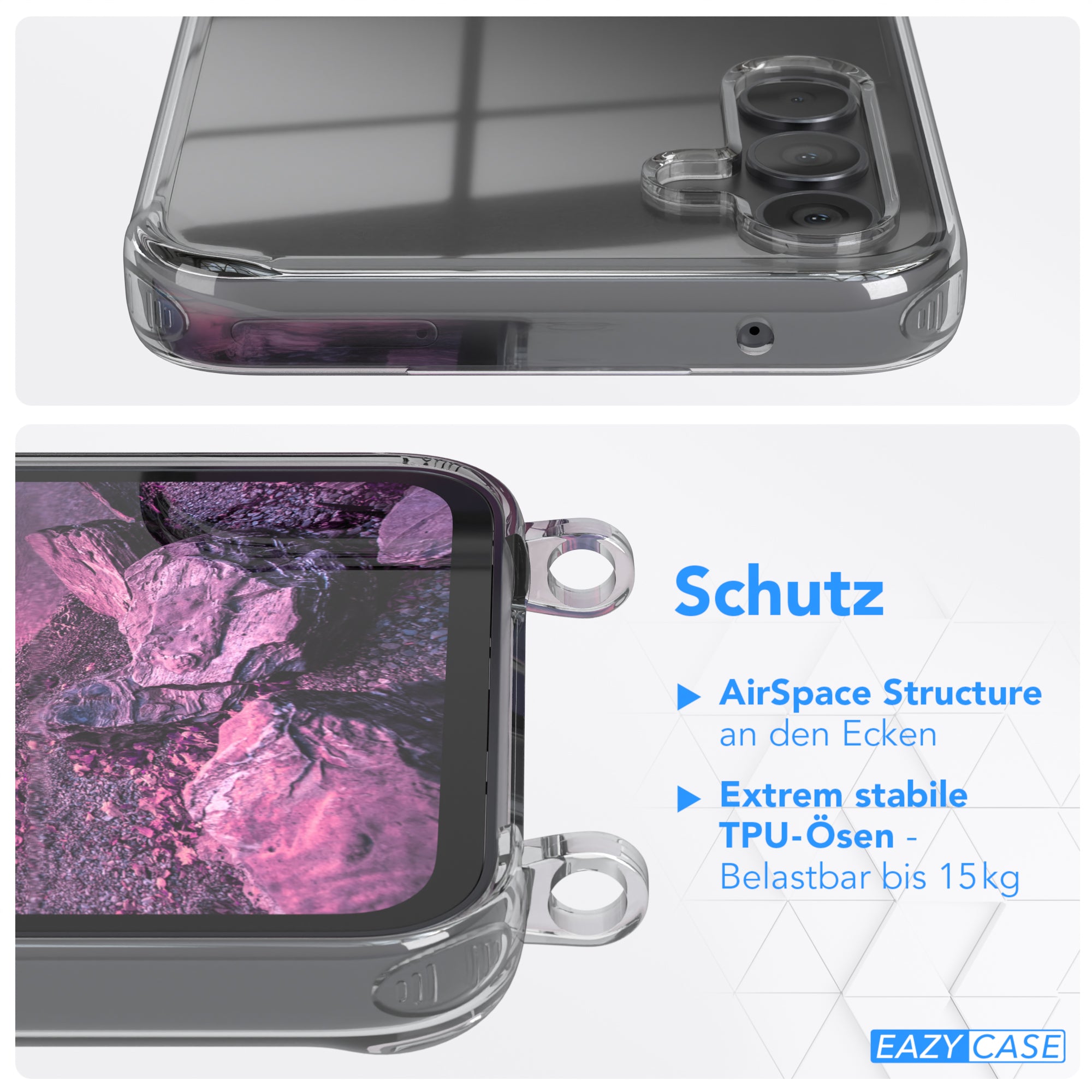 Galaxy A34 transparente Hülle + Kordel