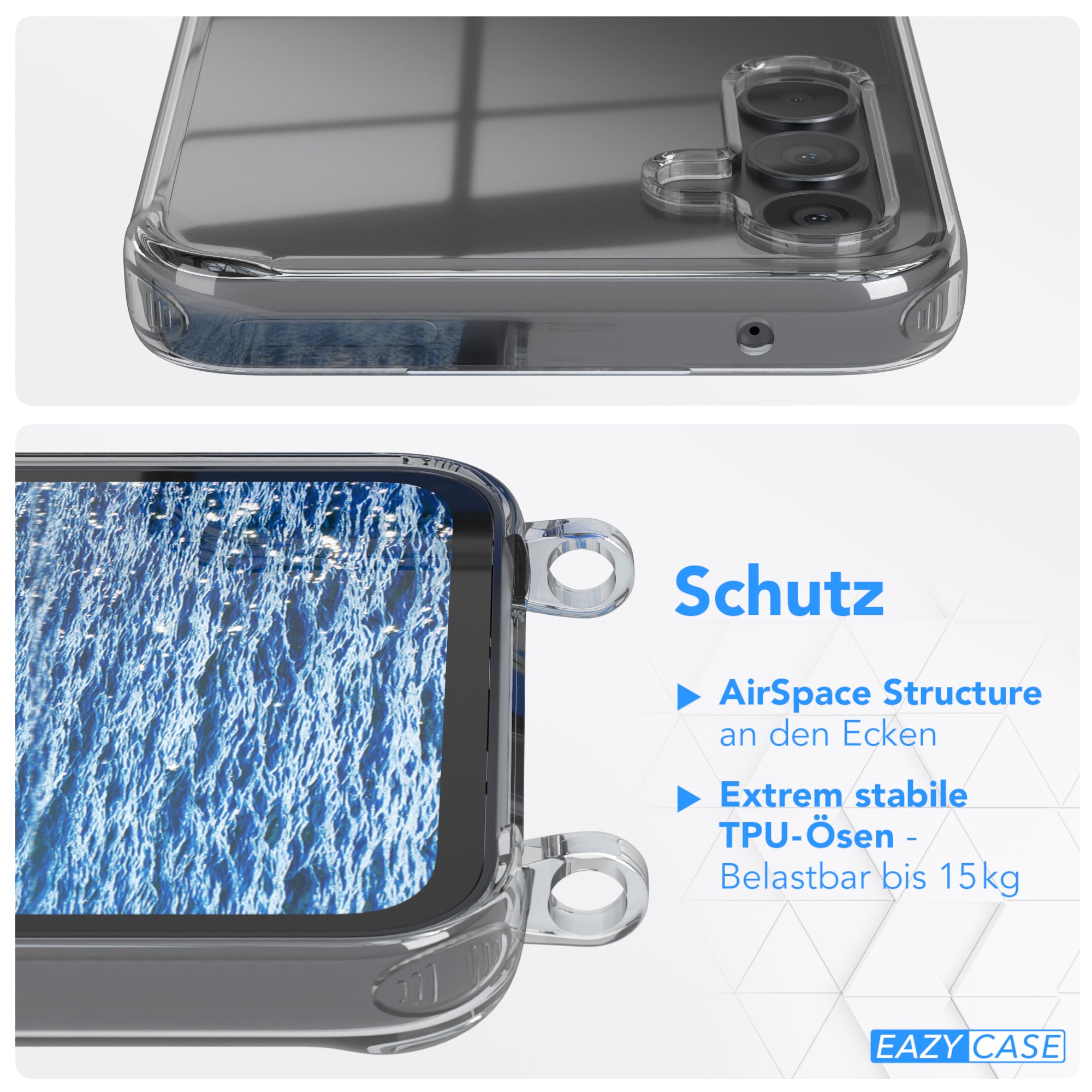 Galaxy A34 transparente Hülle + Kordel
