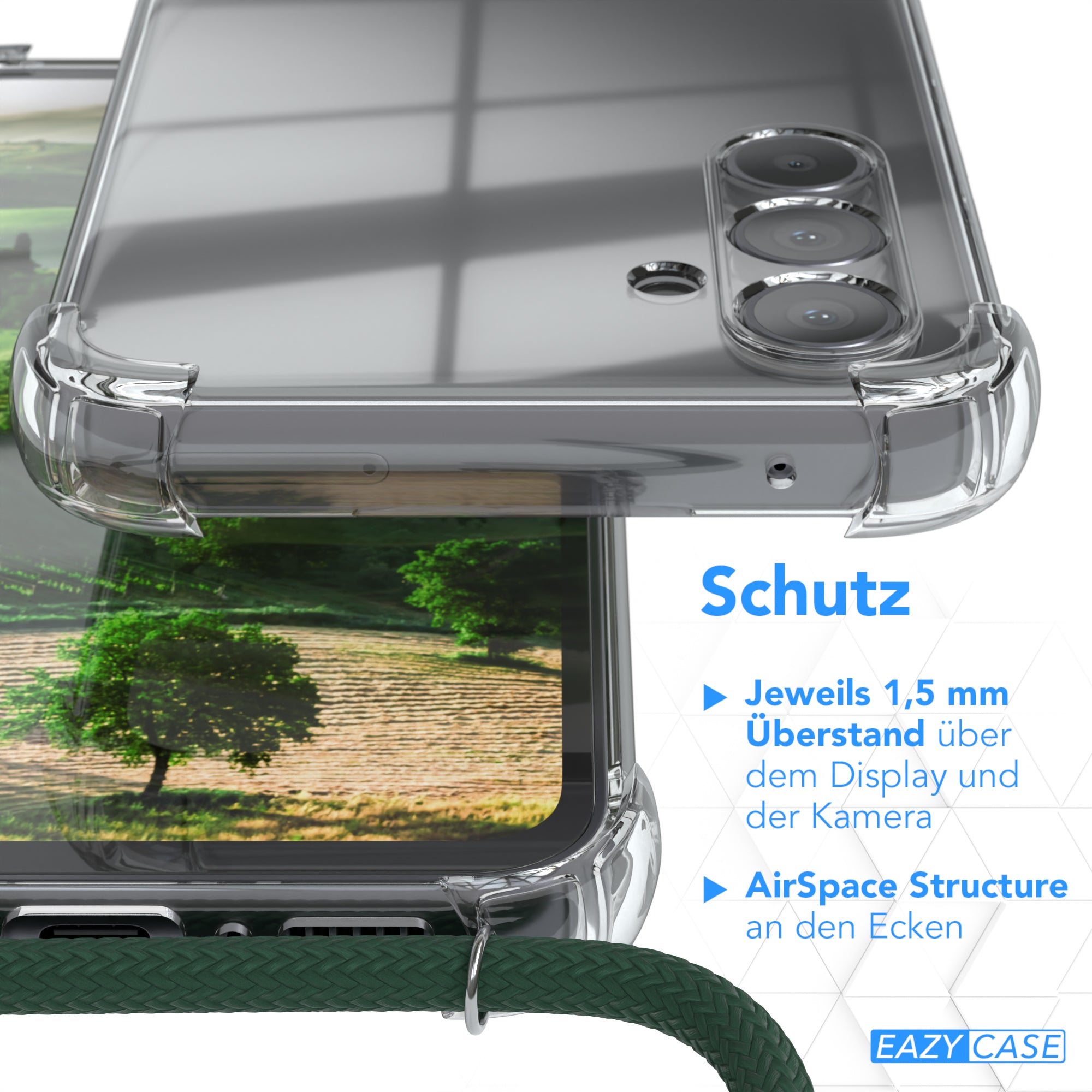 Galaxy A54 transparente Hülle + Kordel