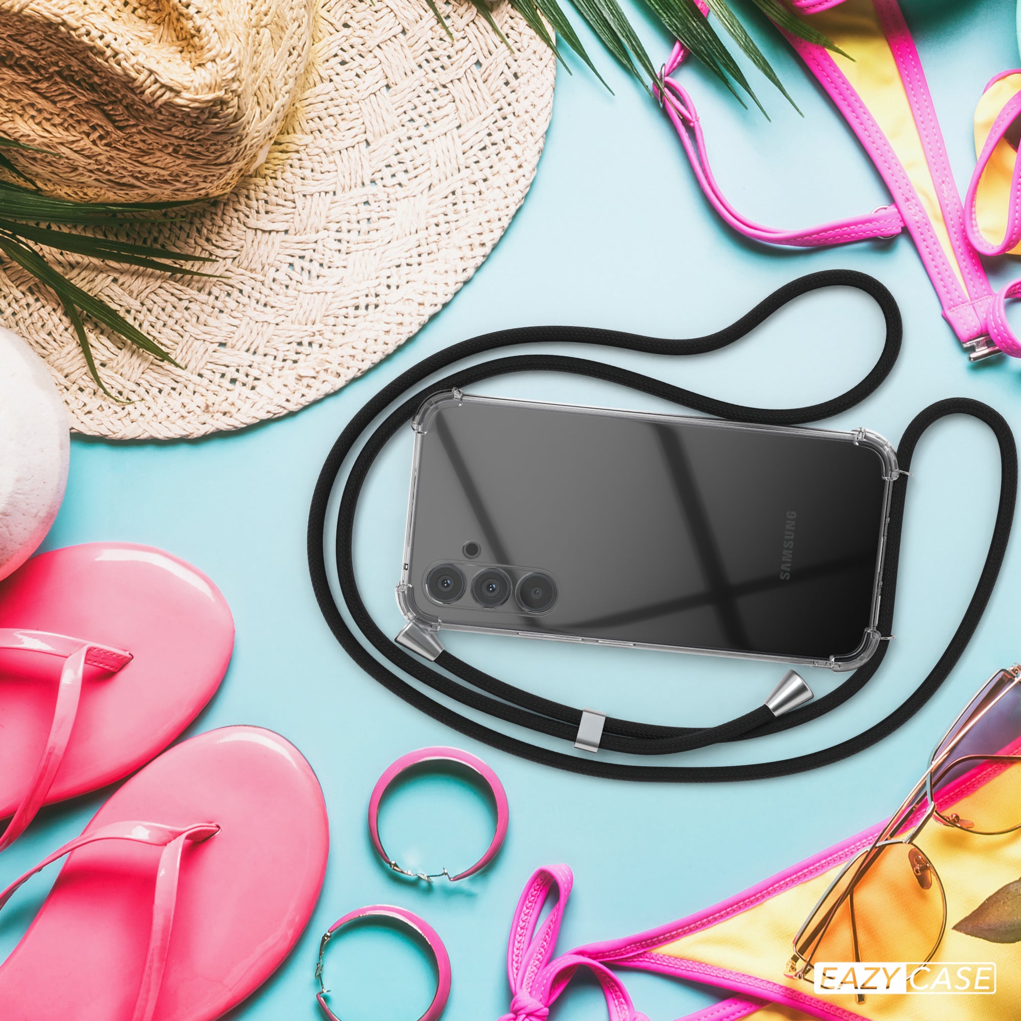 Galaxy A54 transparente Hülle + Kordel