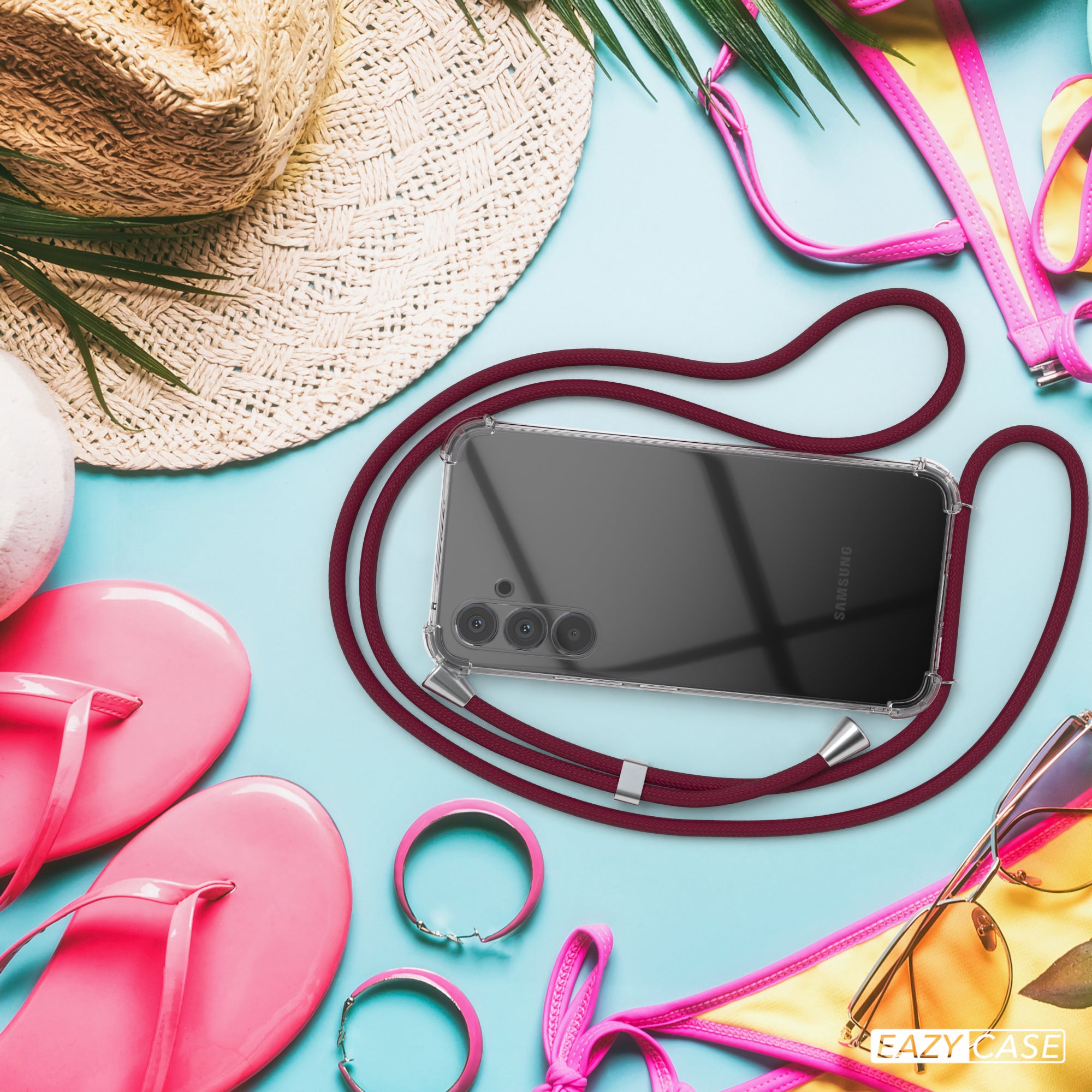 Galaxy A54 transparente Hülle + Kordel