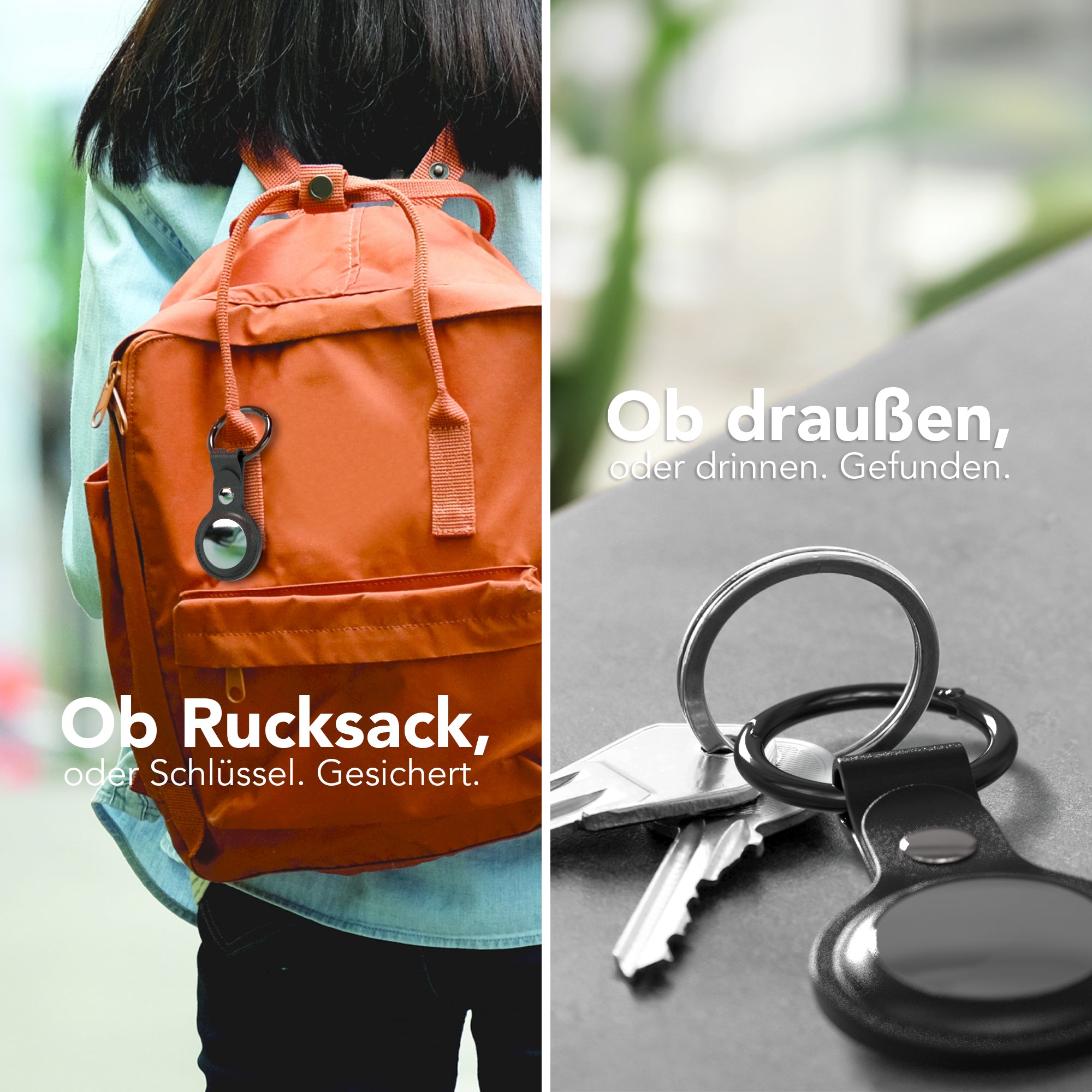 AirTag Schlüssenanhänger Kunstleder