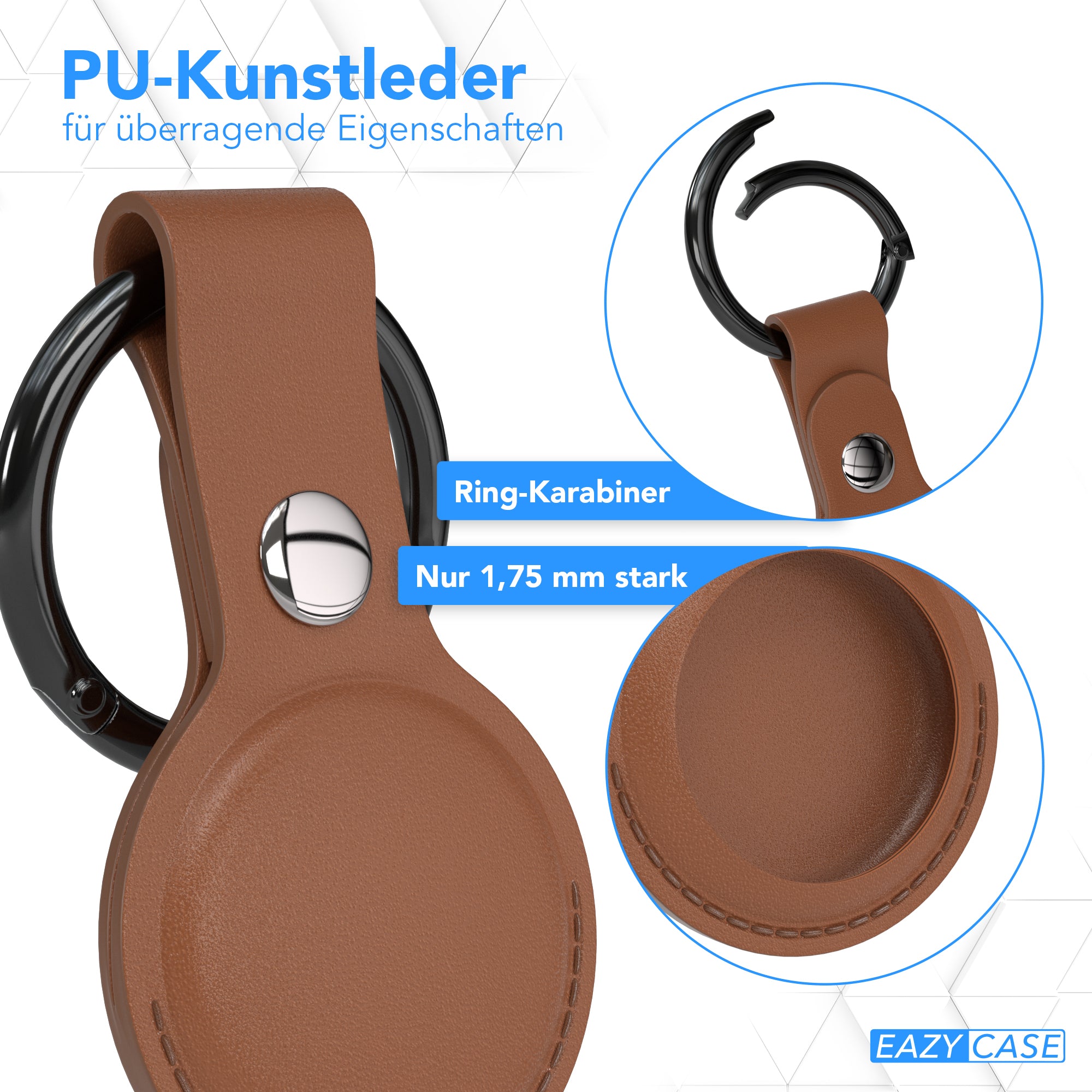 AirTag Schlüssenanhänger Kunstleder