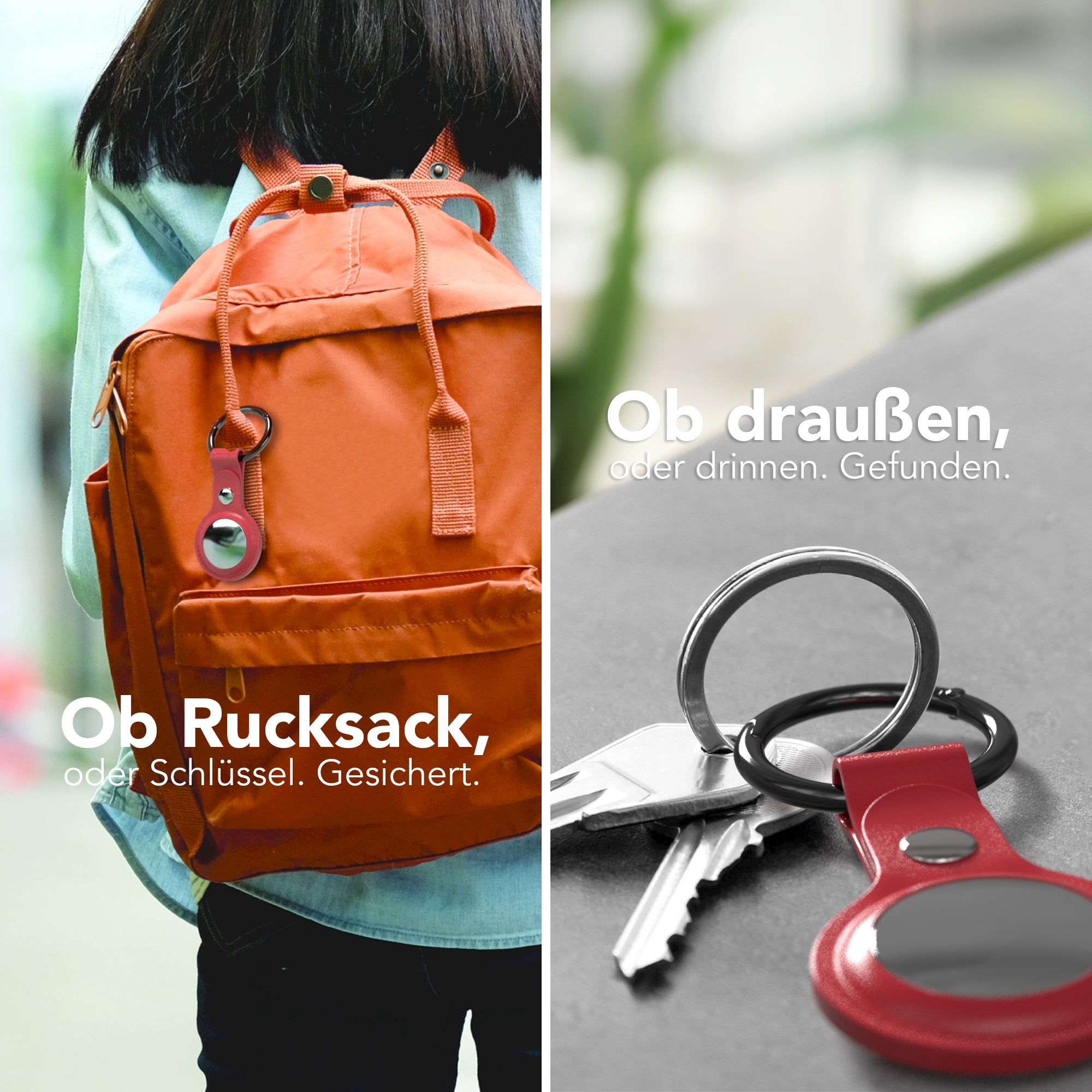 AirTag Schlüssenanhänger Kunstleder