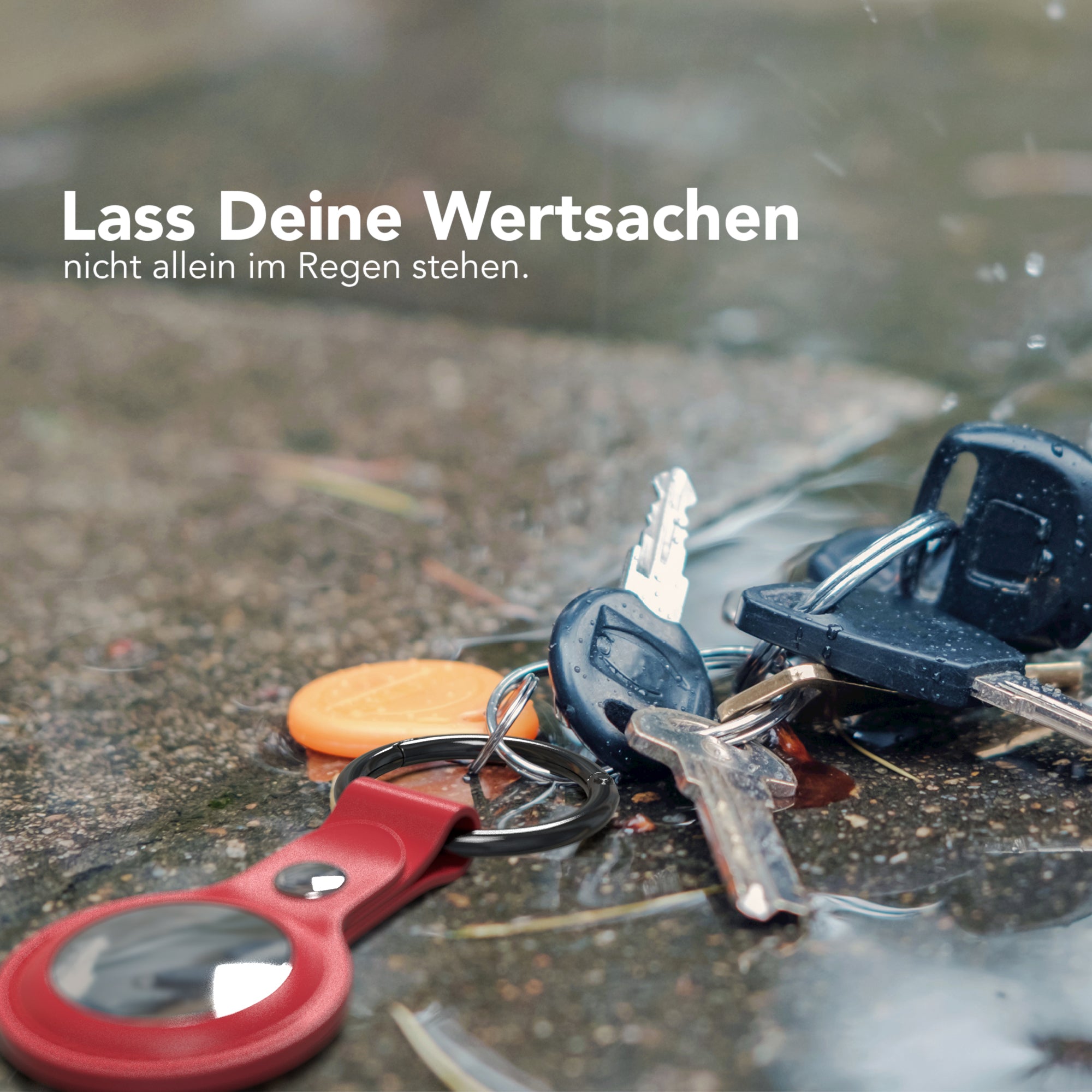 AirTag Schlüssenanhänger Kunstleder