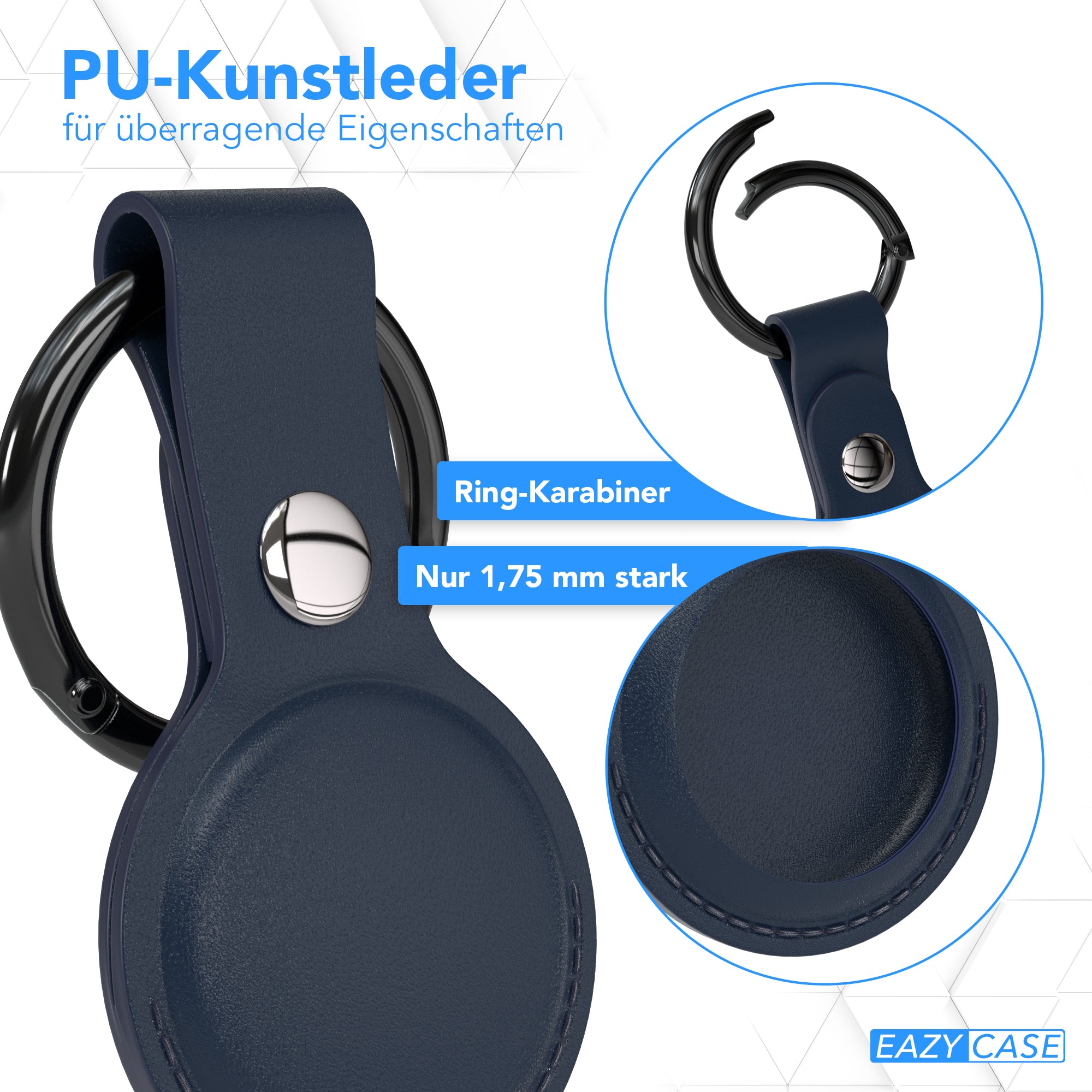 AirTag Schlüssenanhänger Kunstleder