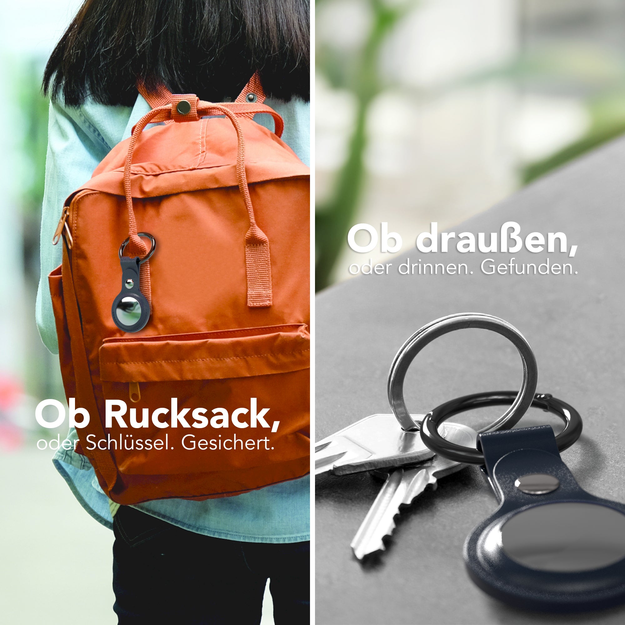 AirTag Schlüssenanhänger Kunstleder