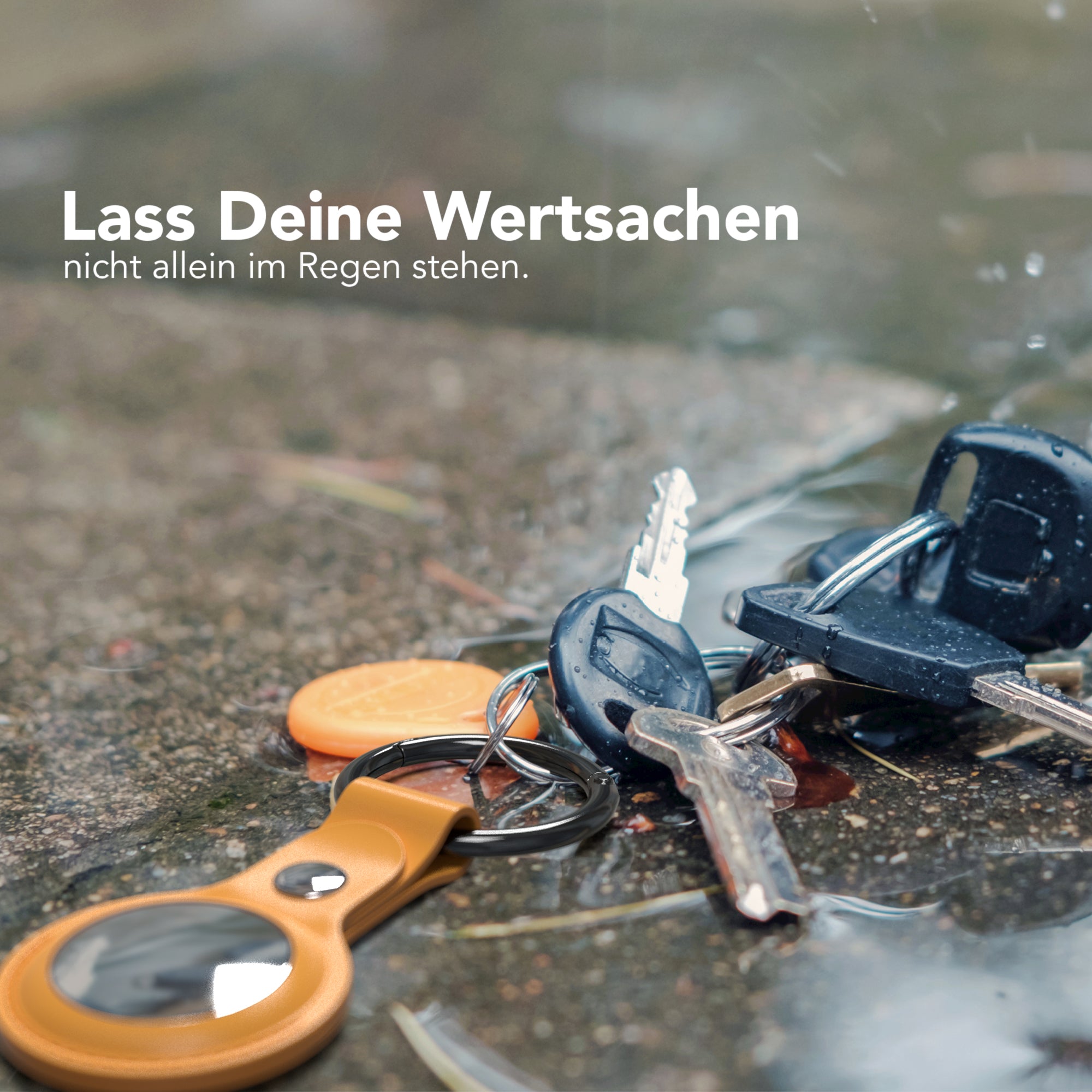 AirTag Schlüssenanhänger Kunstleder