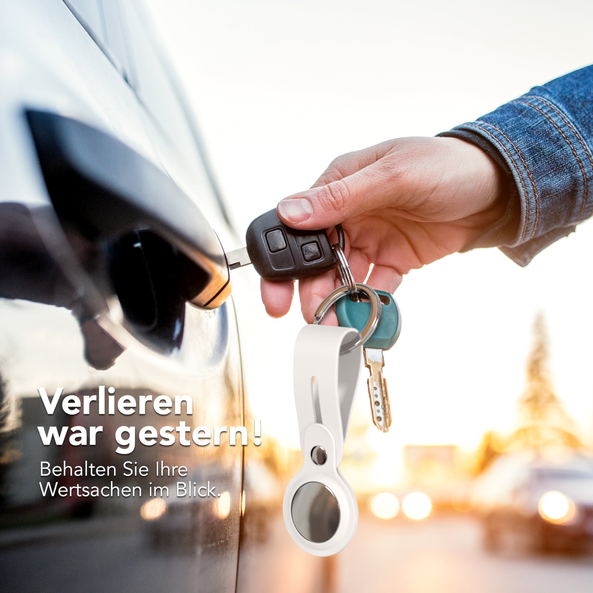 AirTag Schlüssenanhänger Silikon lang