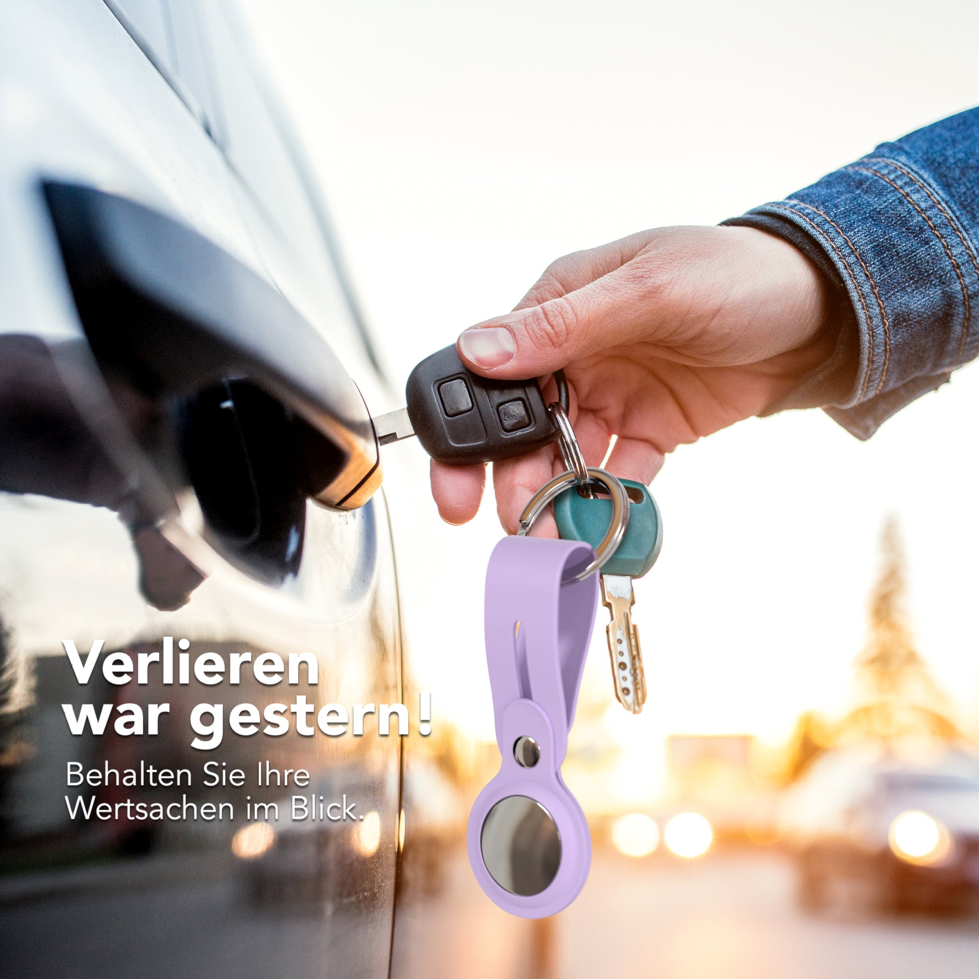 AirTag Schlüssenanhänger Silikon lang
